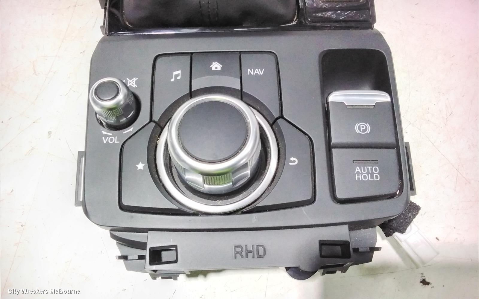 MAZDA CX3, MULTIMEDIA HUB SWITCH (CENTRE CONSOLE), W/ ELECTRIC HANDBRAKE TYPE, DK, 03/2015 ONWARDS, WITH GEAR SUROUND: 106827