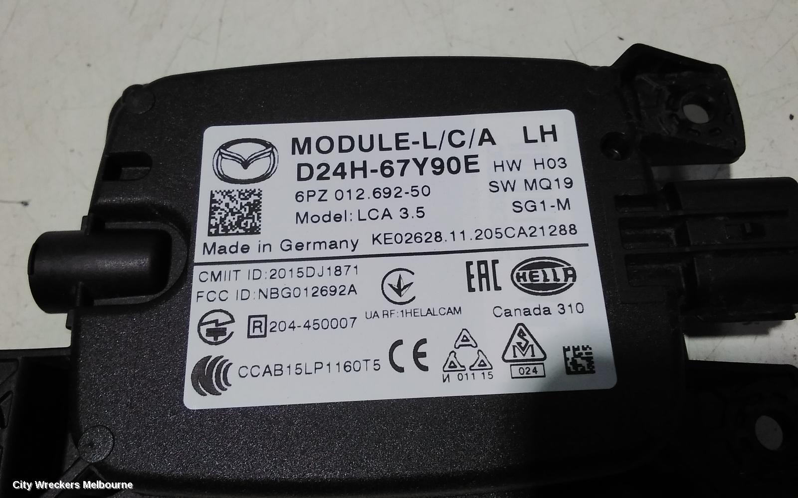 MAZDA CX3, MISC, DK, 03/2015 ONWARDS, LHR BLIND SPOT MODULE: 106829