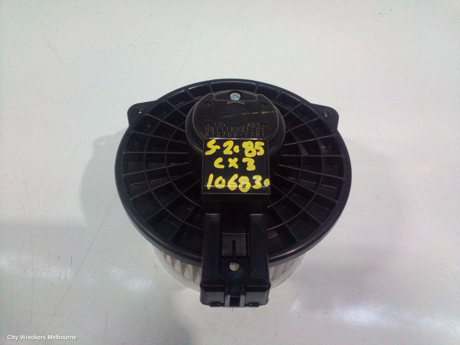 MAZDA CX3 HEATER FAN MOTOR, DK, 03/2015 ONWARDS