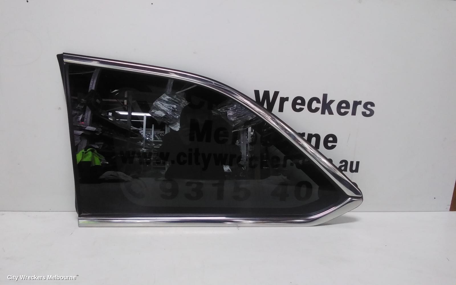 TOYOTA KLUGER LEFT FRONT 1/4 DOOR GLASS, XU50 SERIES, 03/2014 - 02/2021