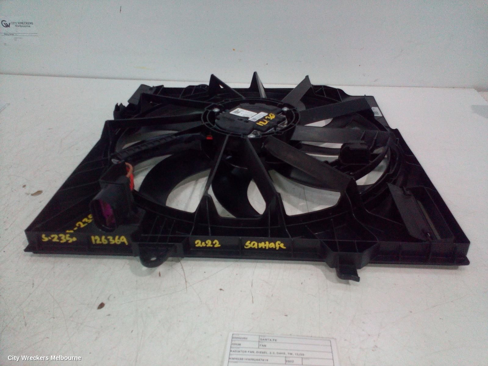 HYUNDAI SANTA FE FAN, RADIATOR FAN, DIESEL, 2.2, D4HE, TM, 12/2020 ONWARDS