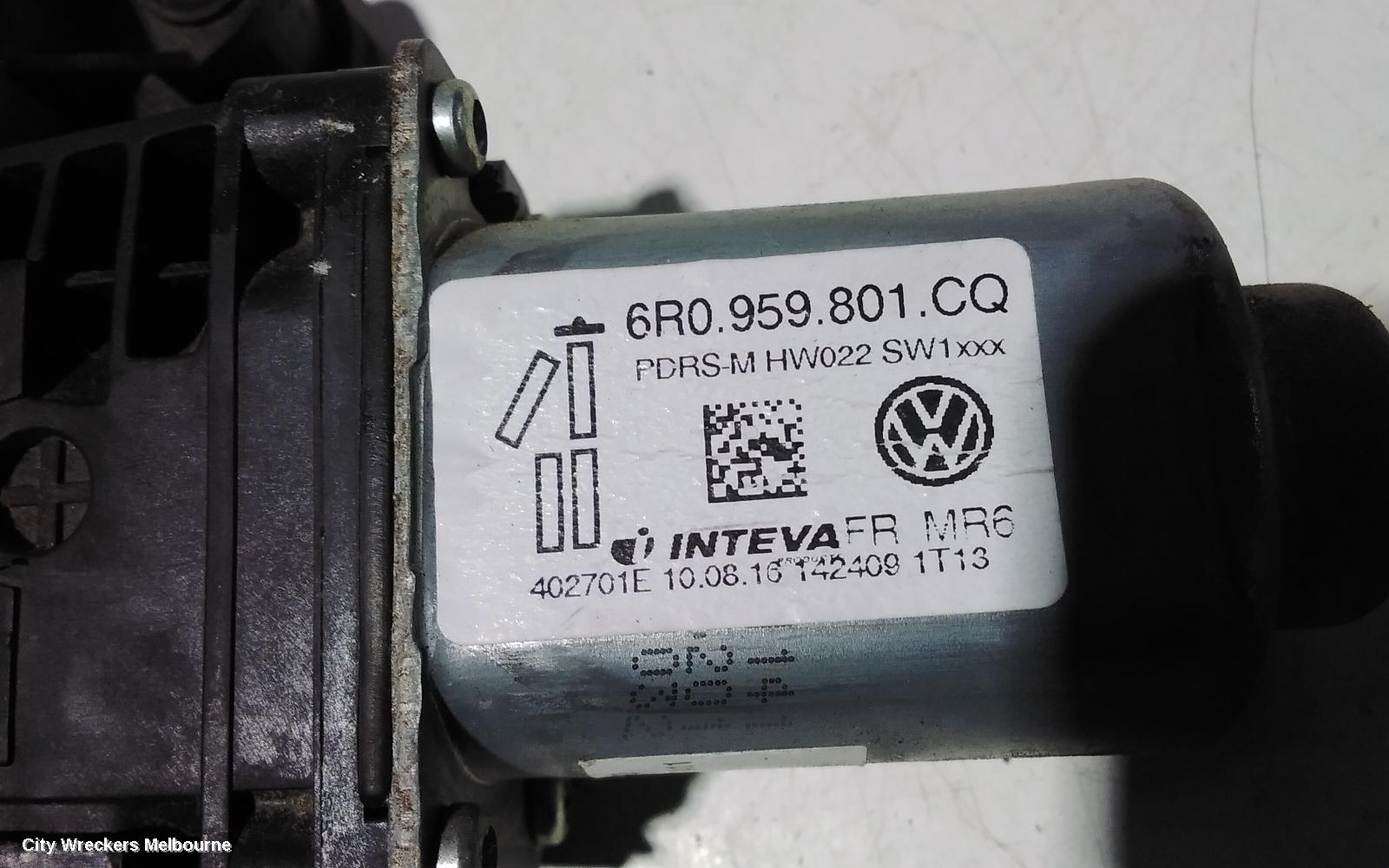 VOLKSWAGEN AMAROK RIGHT FRONT WINDOW REG/MOTOR, 2H, 10/2010 ONWARDS