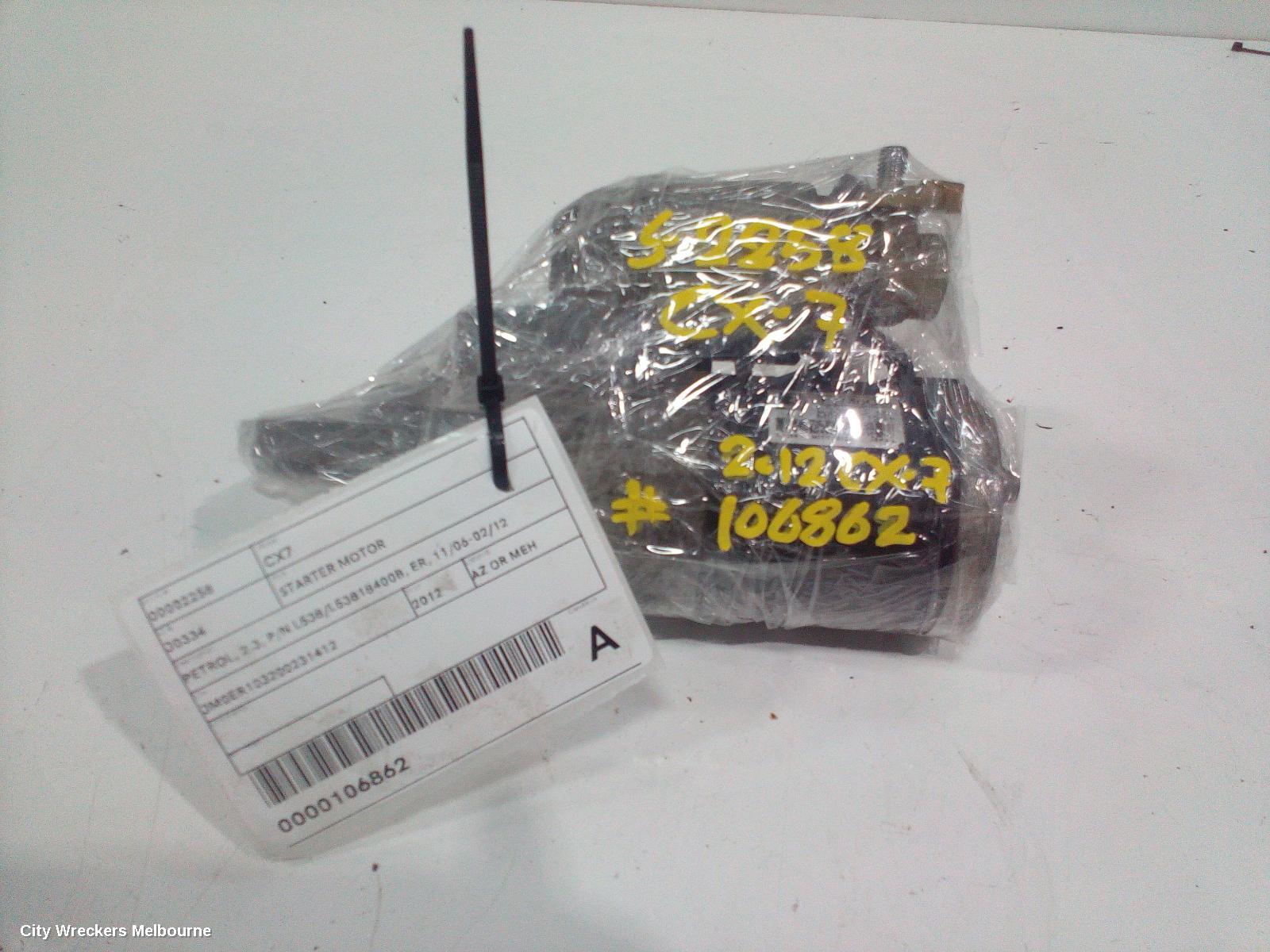 MAZDA CX7 STARTER, PETROL, 2.3, P/N L538/L53818400B, ER, 11/2006 - 02/2012