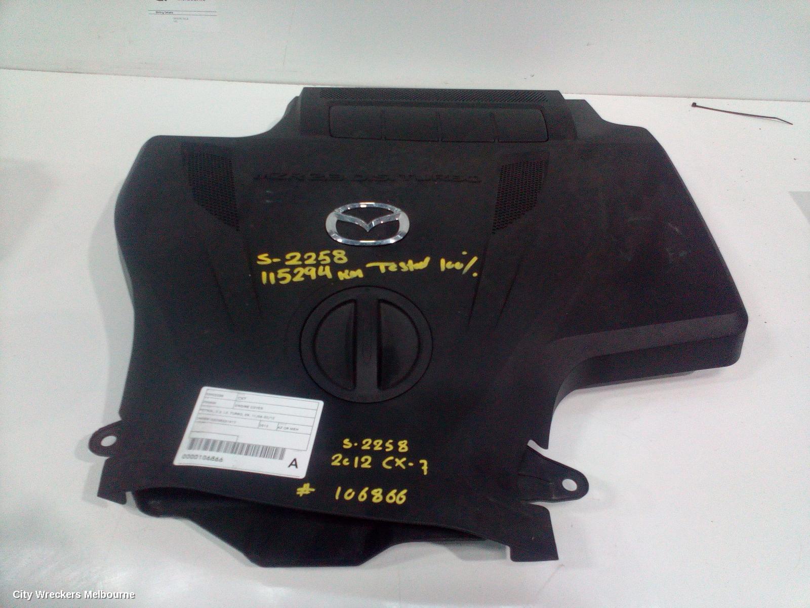 MAZDA CX7 ENGINE COVER, PETROL, 2.3, L3, TURBO, ER, 11/2006 - 02/2012
