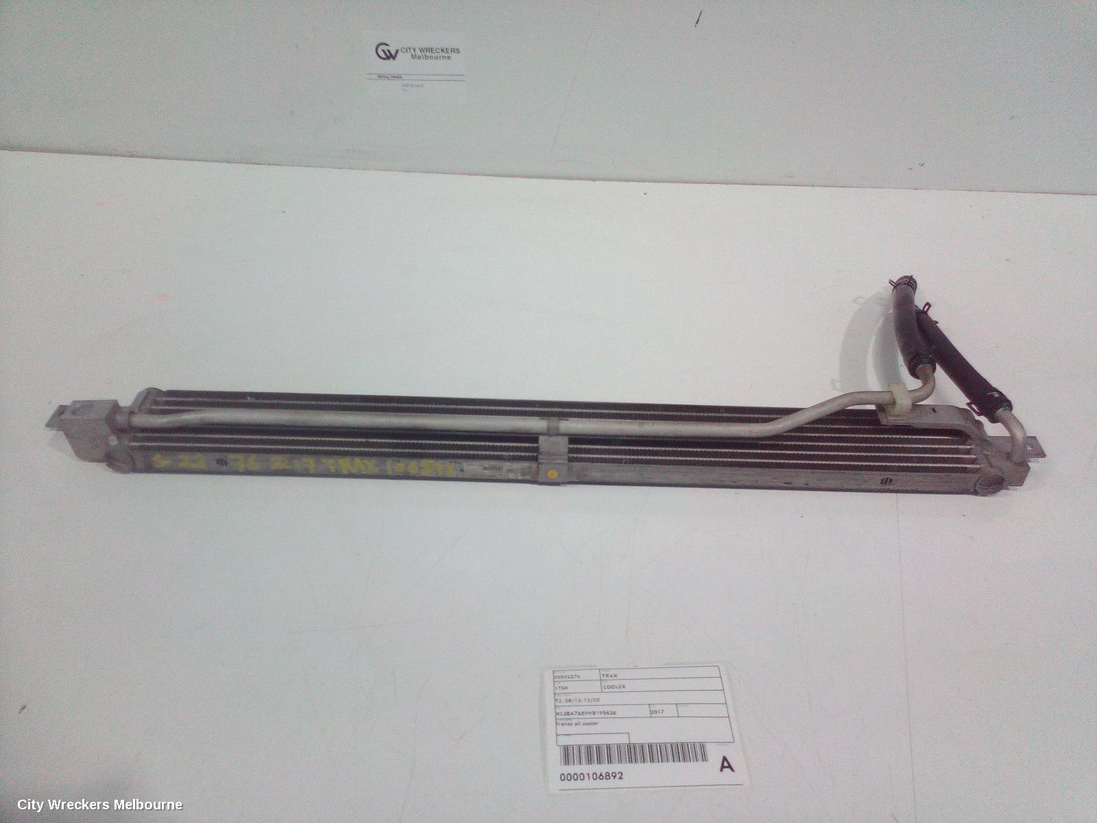 HOLDEN TRAX COOLER, TJ, 08/2013 - 12/2020
