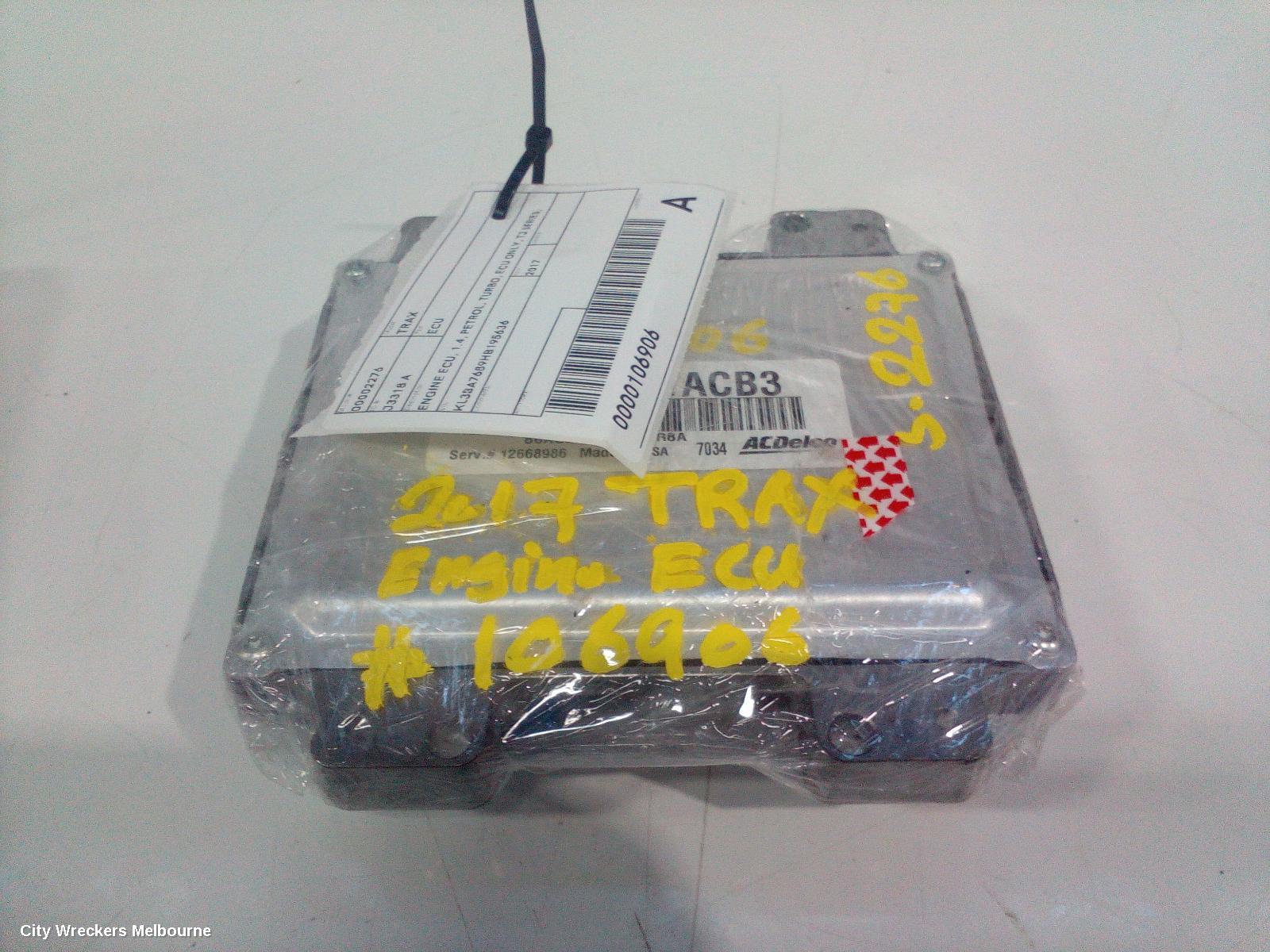 HOLDEN TRAX ECU, ENGINE ECU, 1.4, PETROL, TURBO, ECU ONLY, TJ SERIES, 08/2014 - 12/2020