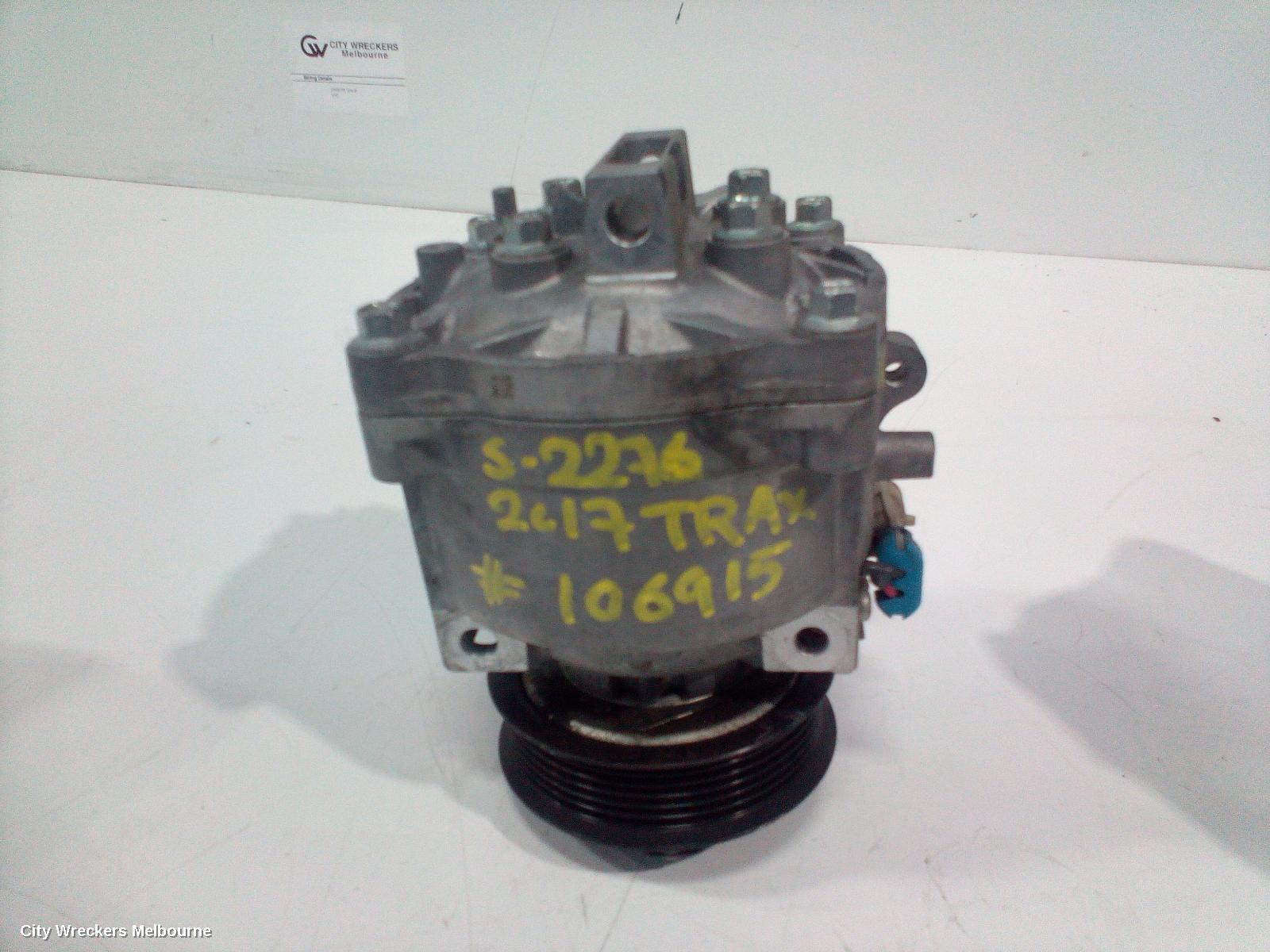 HOLDEN TRAX A/C COMPRESSOR, TJ SERIES, 1.4, PETROL, QS90 TYPE, 08/2014 - 12/2020