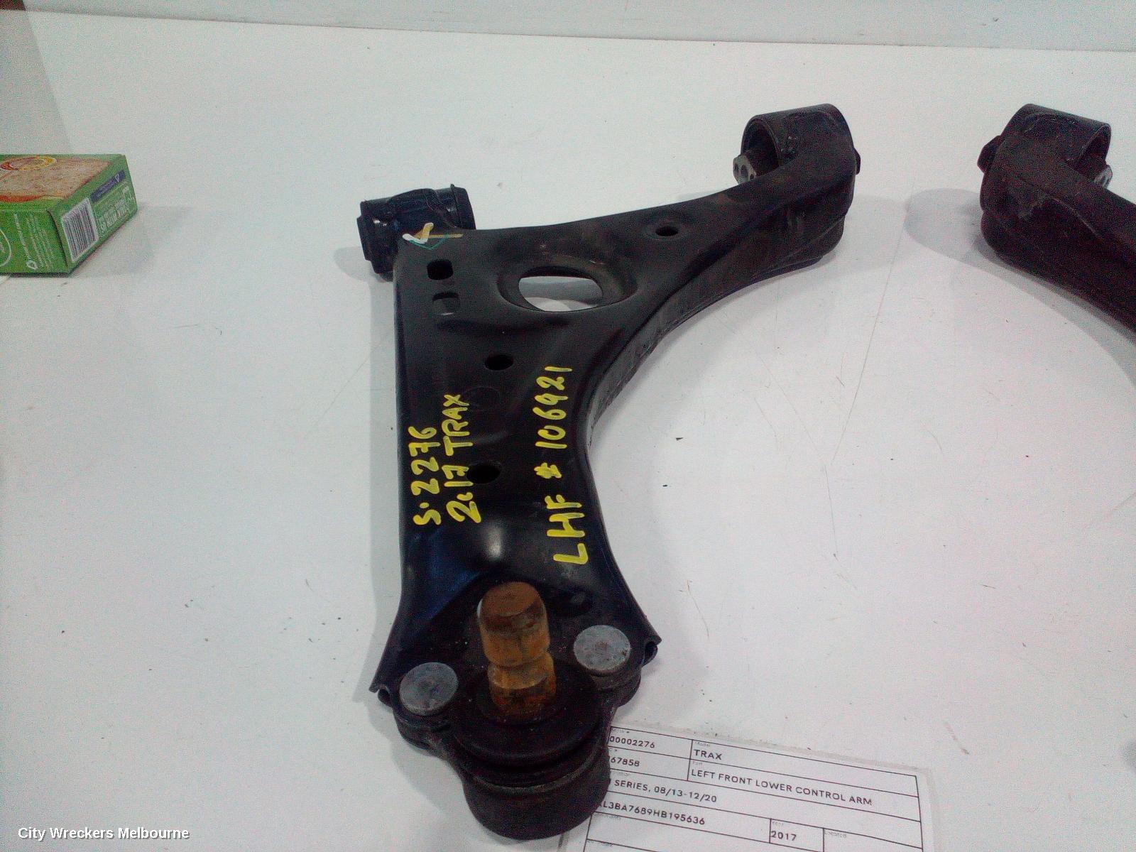 HOLDEN TRAX LEFT FRONT LOWER CONTROL ARM, TJ SERIES, 08/2013 - 12/2020