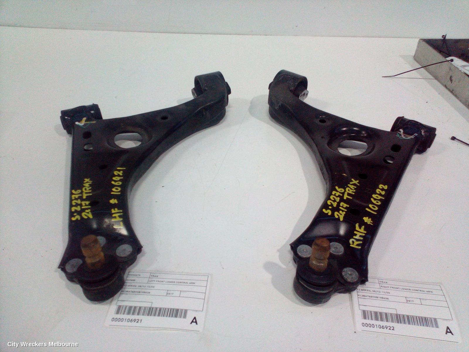 HOLDEN TRAX LEFT FRONT LOWER CONTROL ARM, TJ SERIES, 08/2013 - 12/2020
