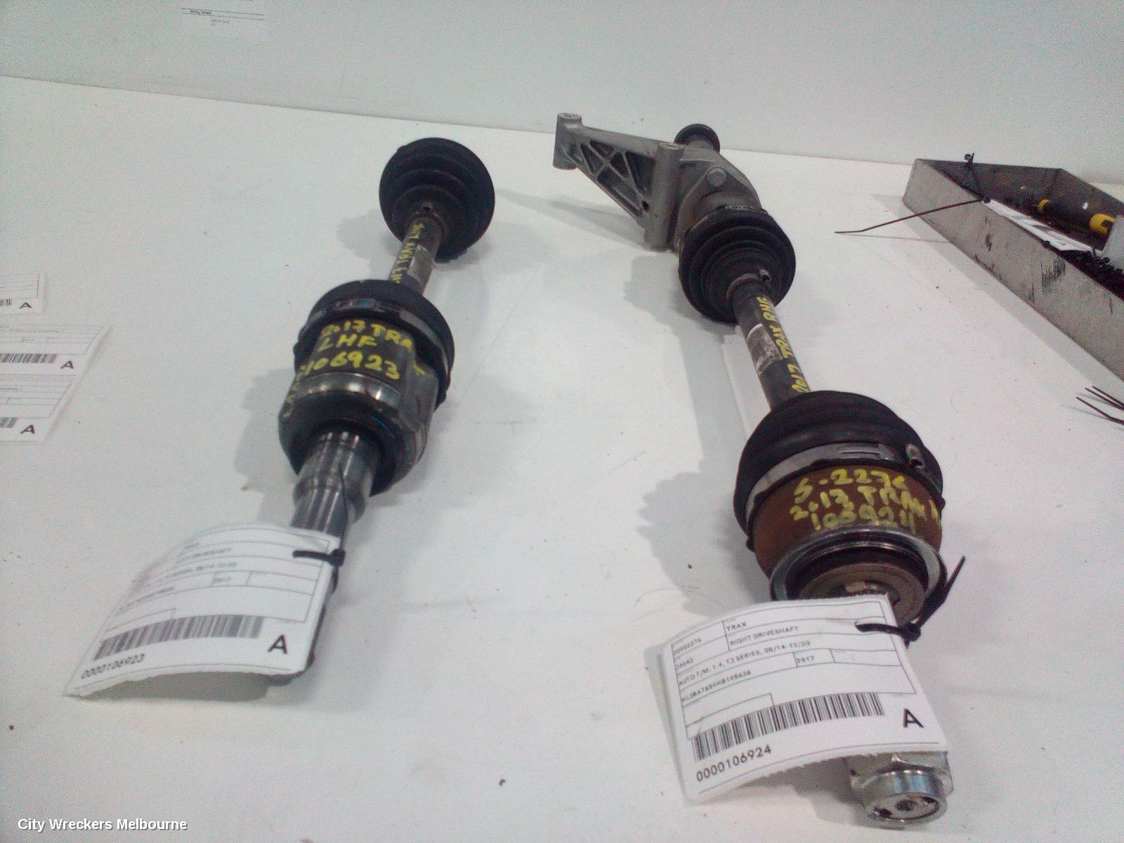 HOLDEN TRAX LEFT DRIVESHAFT, AUTO T/M, 1.4, TJ SERIES, 08/2014 - 12/2020