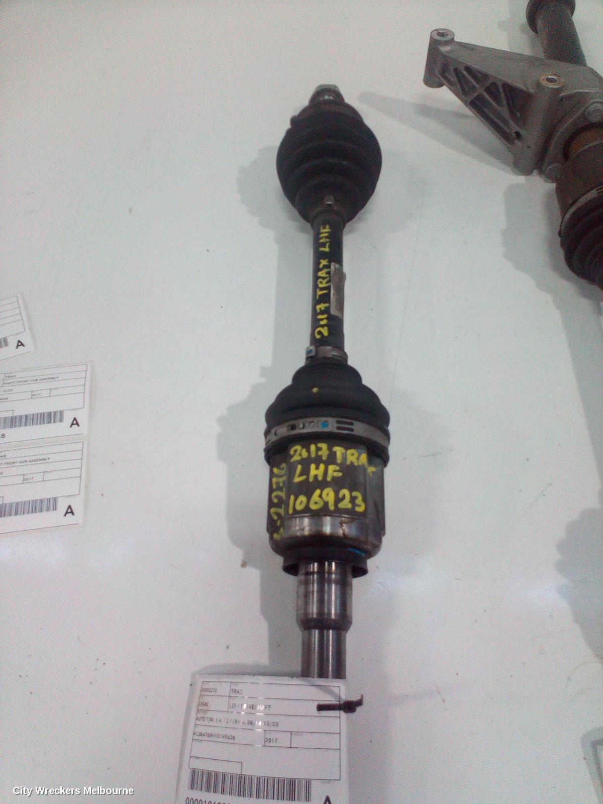 HOLDEN TRAX LEFT DRIVESHAFT, AUTO T/M, 1.4, TJ SERIES, 08/2014 - 12/2020