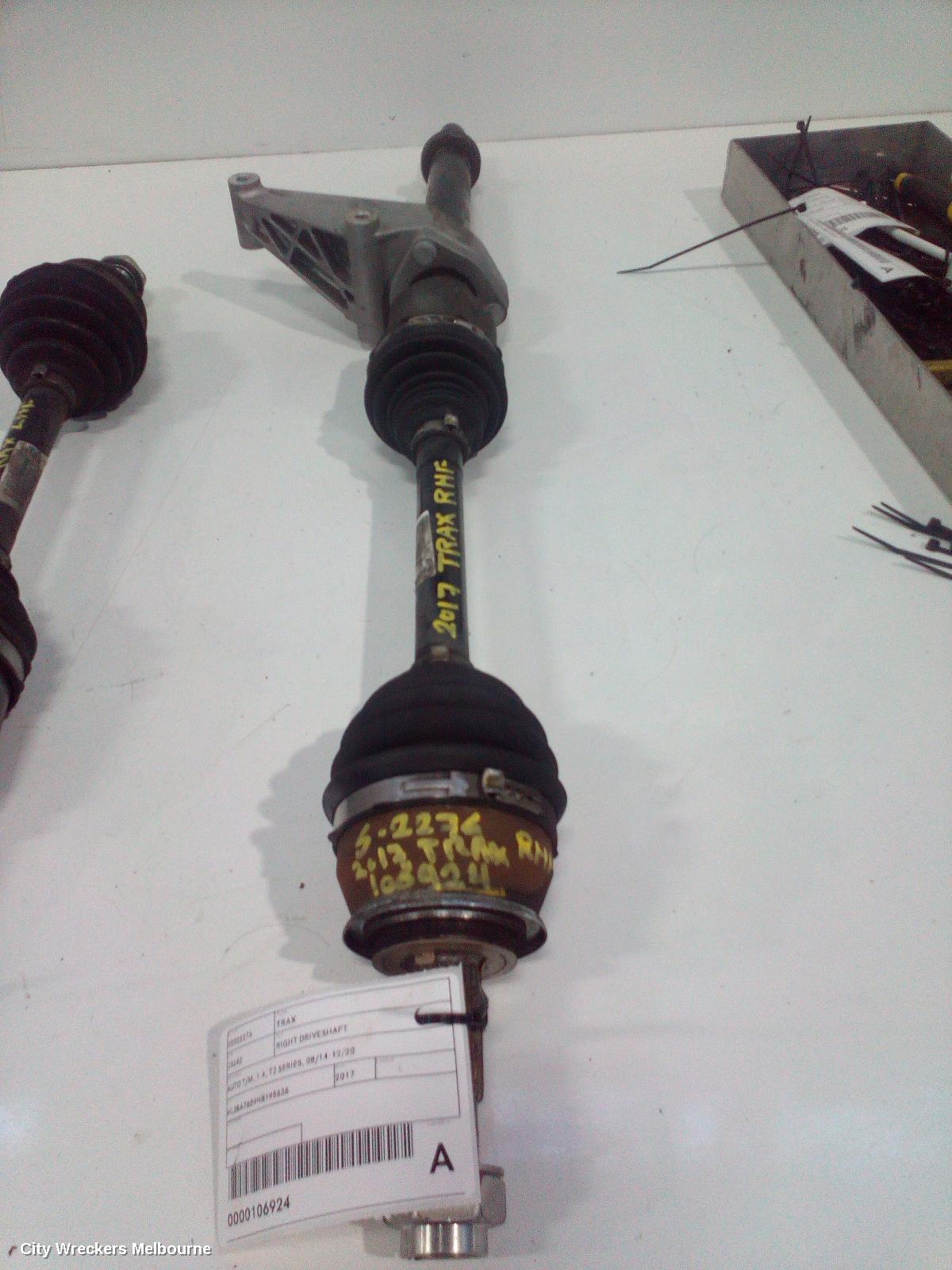 HOLDEN TRAX RIGHT DRIVESHAFT, AUTO T/M, 1.4, TJ SERIES, 08/2014 - 12/2020
