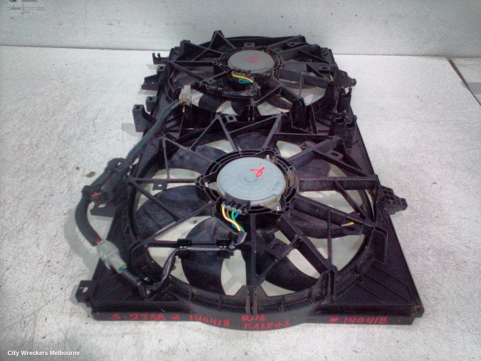 RENAULT KALEOS FAN, DUAL FAN ASSY, PETROL, 2.5, 2TR, XZG, 05/2016 ONWARDS
