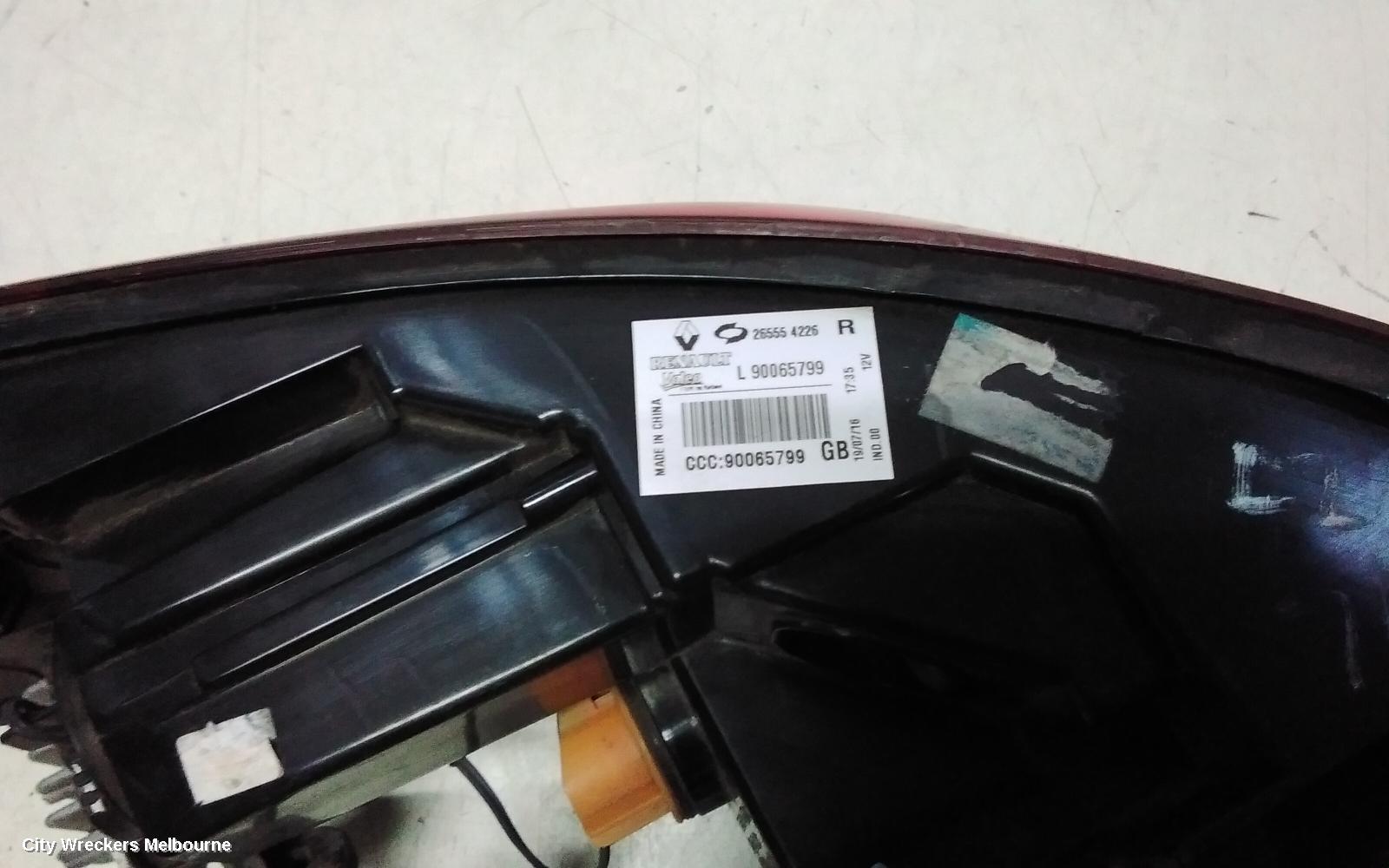 RENAULT KALEOS LEFT TAILLIGHT, XZG, IN BODY, NON LED REVERSE LIGHT TYPE, 05/2016 - 05/2023