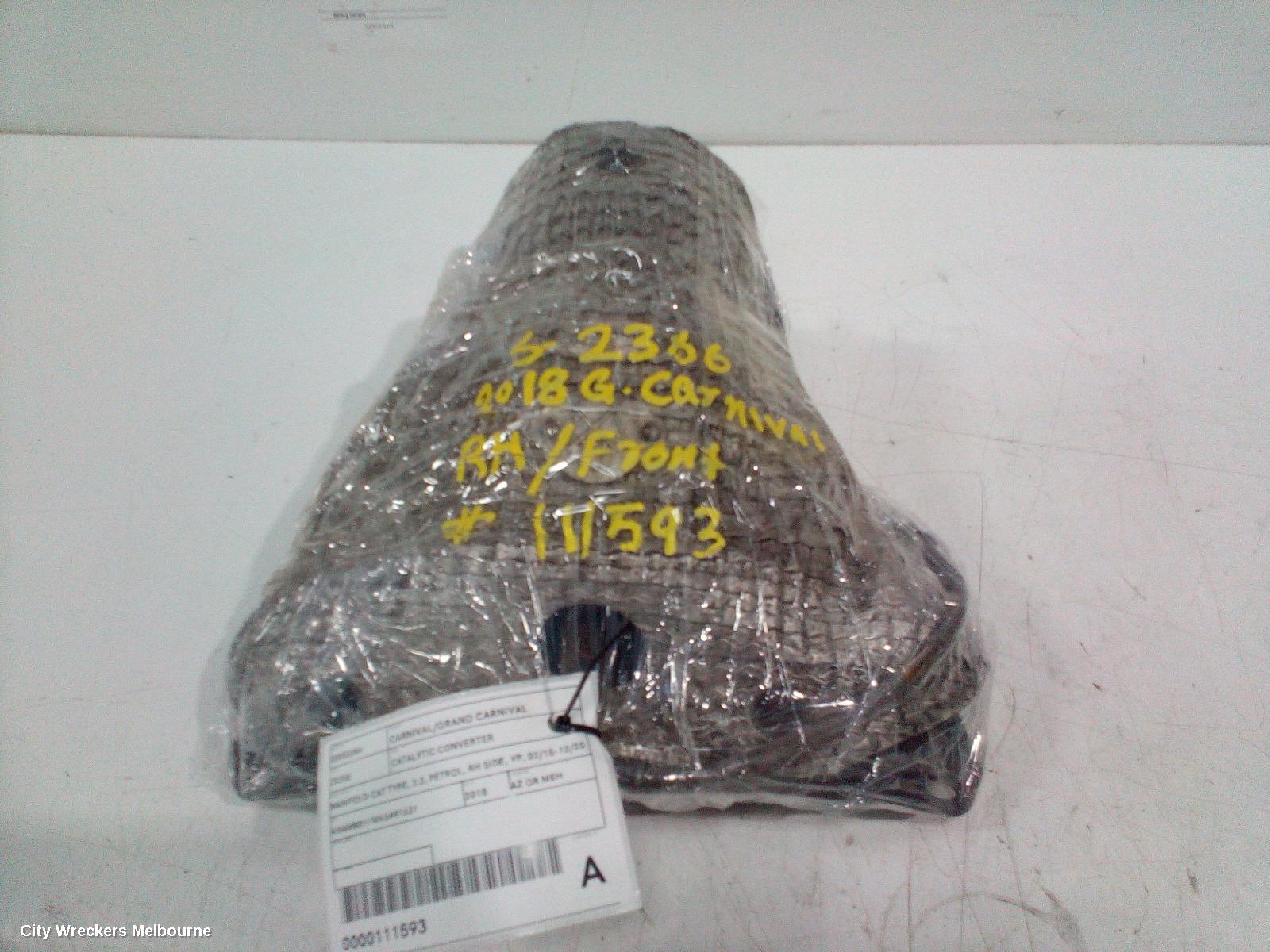 KIA CARNIVAL/GRAND CARNIVAL CATALYTIC CONVERTER, MANIFOLD-CAT TYPE, 3.3, PETROL, RH SIDE, YP, 02/2015 - 10/2020