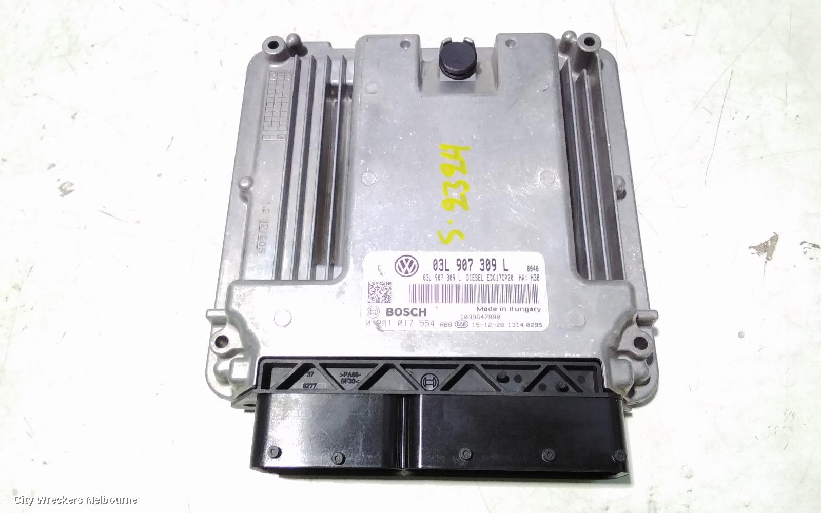 VOLKSWAGEN TRANSPORTER ECU, ENGINE ECU, 2.0, DIESEL, P/N 03L907309L, SEC SET (ECU/IMM/READER/KEY), T6, 07/2015 ONWARDS