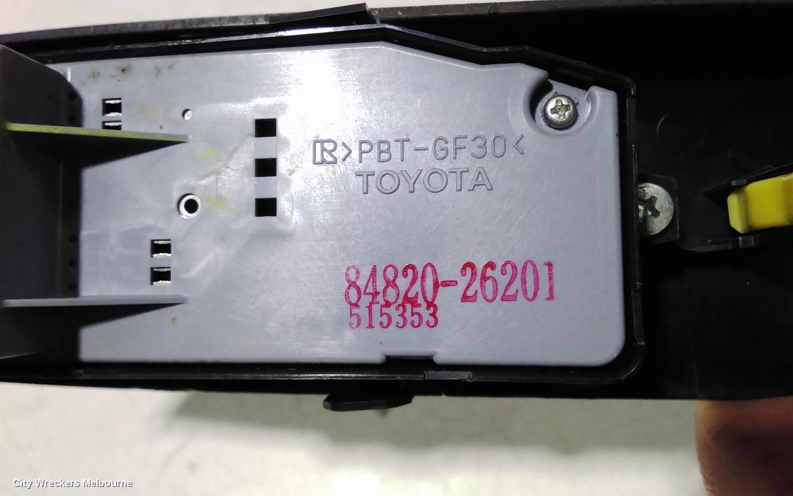 TOYOTA HIACE PWR DR WIND SWITCH, RH FRONT (MASTER SWITCH), TRH/KDH, 03/2005 - 02/2014