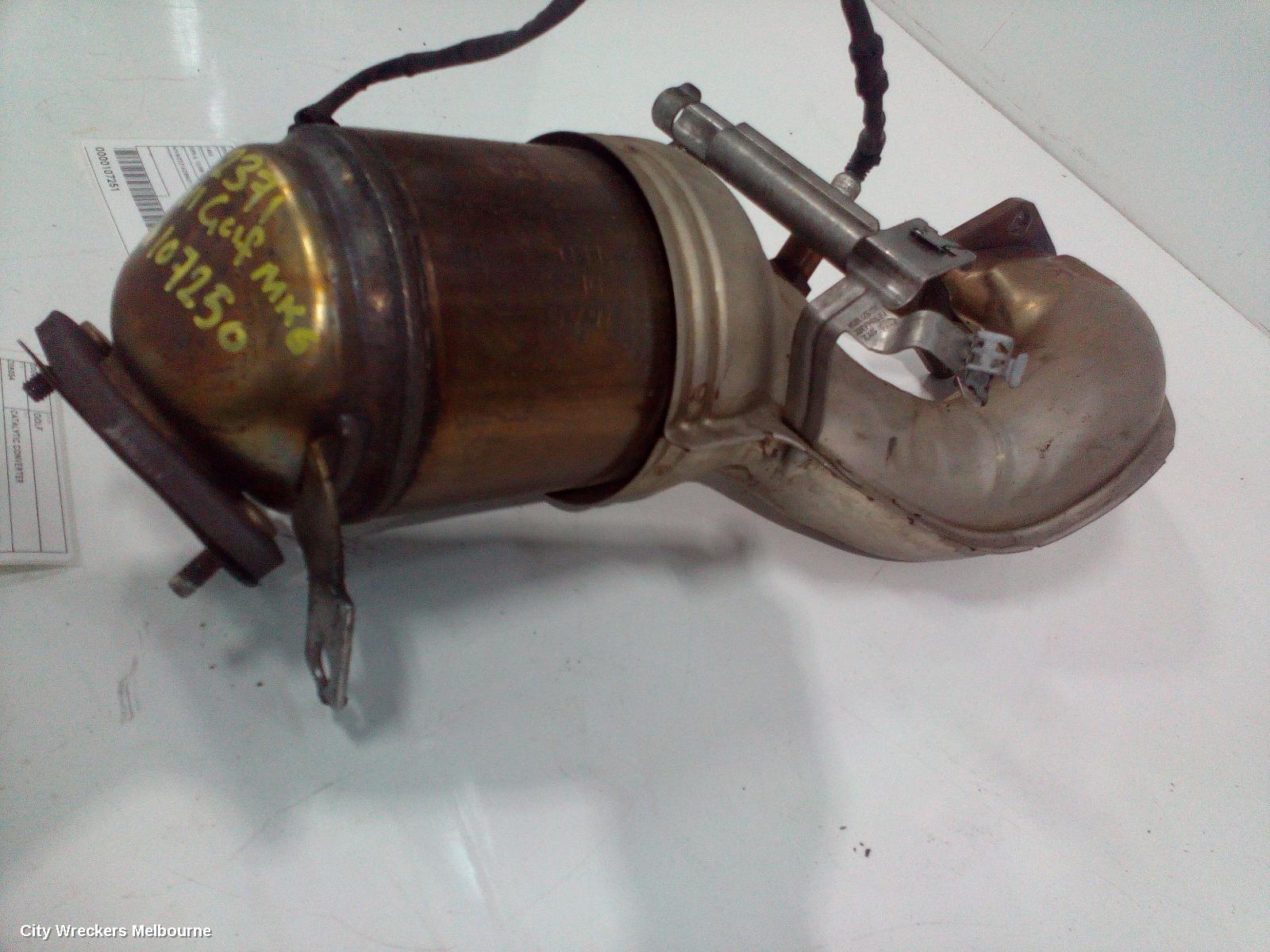 VOLKSWAGEN GOLF CATALYTIC CONVERTER, DOWNPIPE-CAT TYPE, 1.4, PETROL, CTHD/CAVD CODE, GEN 6, 10/2008 - 01/2016