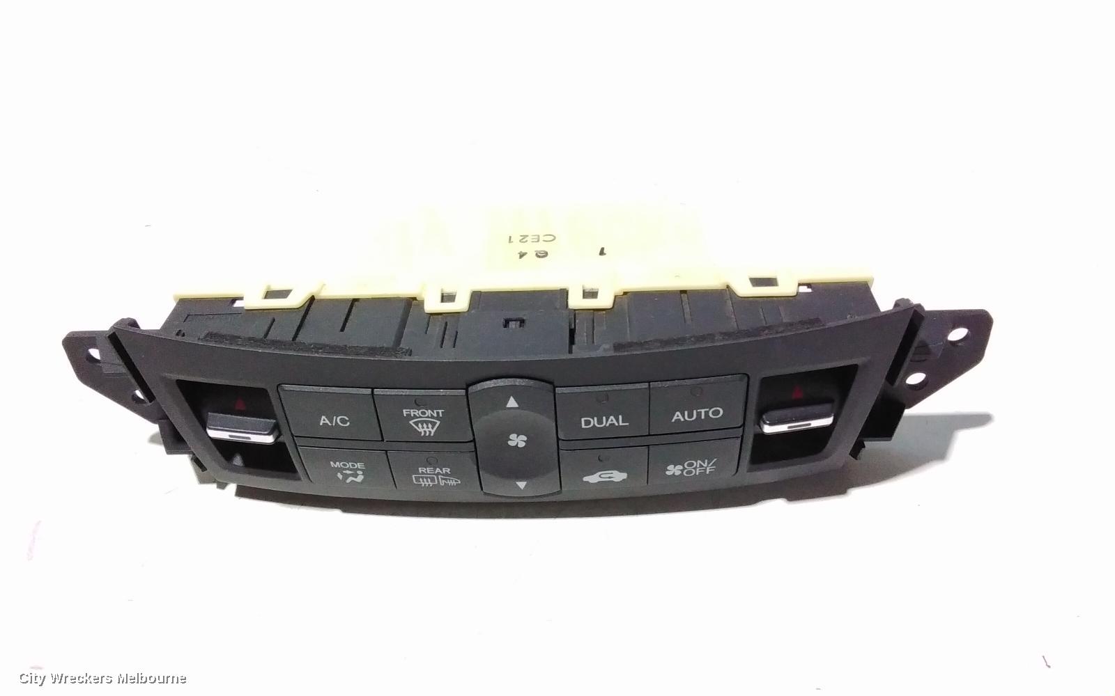 HONDA ACCORD HEATER/AC CONTROLS, 8TH GEN, EURO (VIN JHMCU), 06/2008 - 12/2015