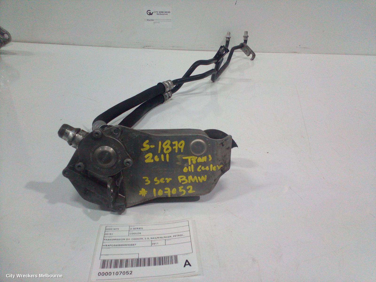 BMW 3 SERIES COOLER, TRANSMISSION OIL COOLER, 2.0, N43/N46/N46N, PETROL, E90/E91, 03/2005 - 01/2012