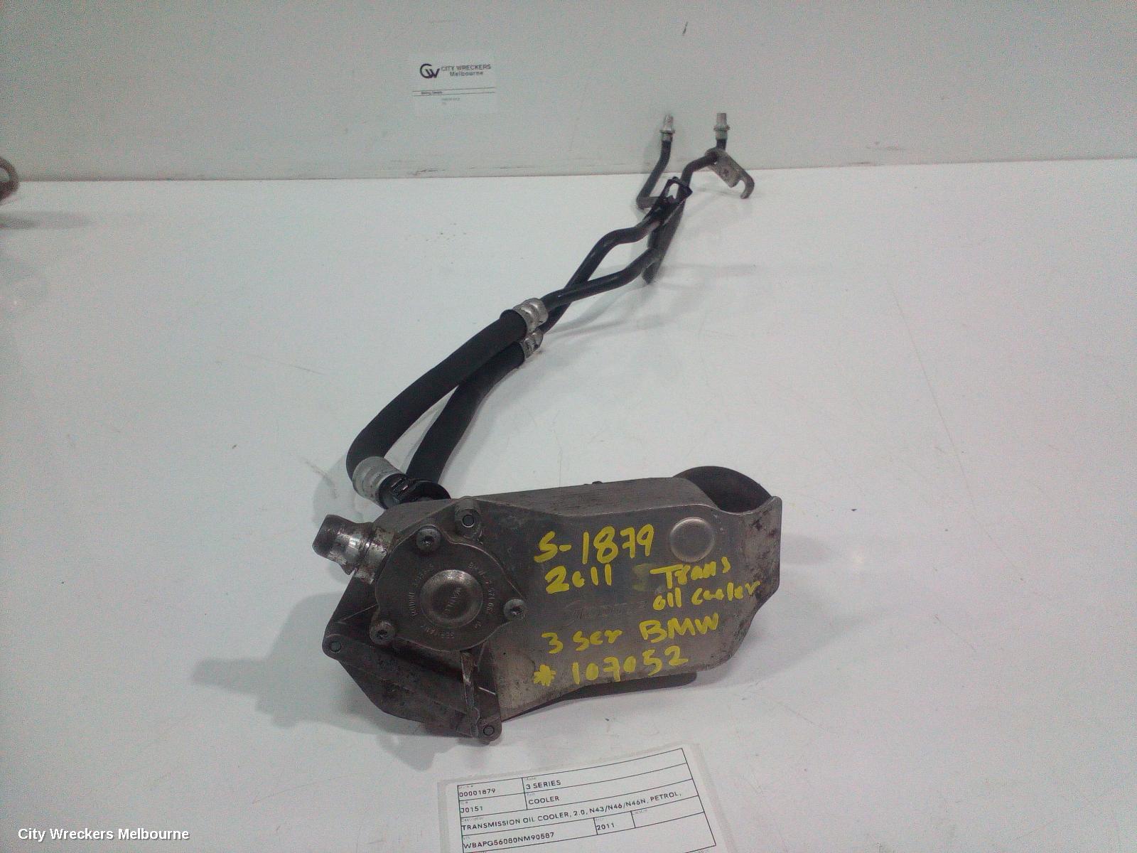 BMW 3 SERIES COOLER, TRANSMISSION OIL COOLER, 2.0, N43/N46/N46N, PETROL, E90/E91, 03/2005 - 01/2012