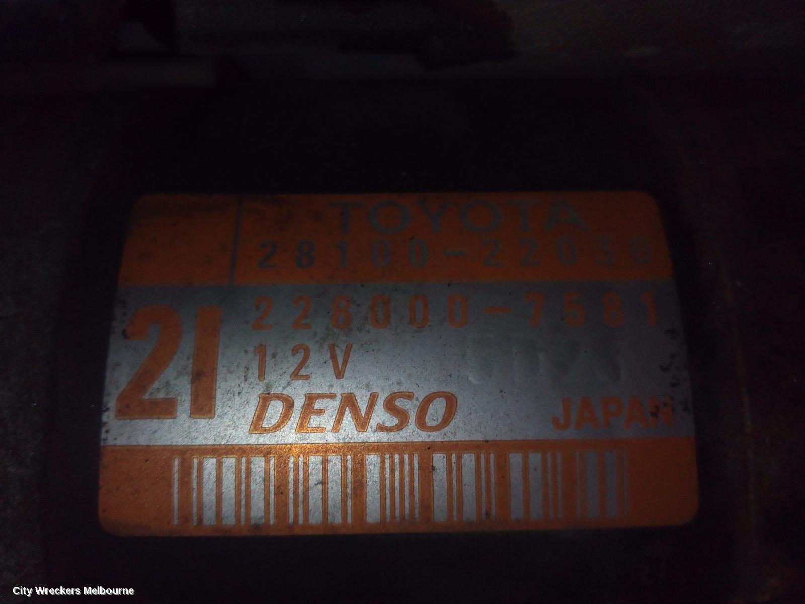 TOYOTA COROLLA STARTER, PETROL, 1.8, 1ZZ-FE, P/N 28100-22030, VIN JTD (0.8KW), JAPAN BUILT, ZZE122, 12/2001 - 04/2007