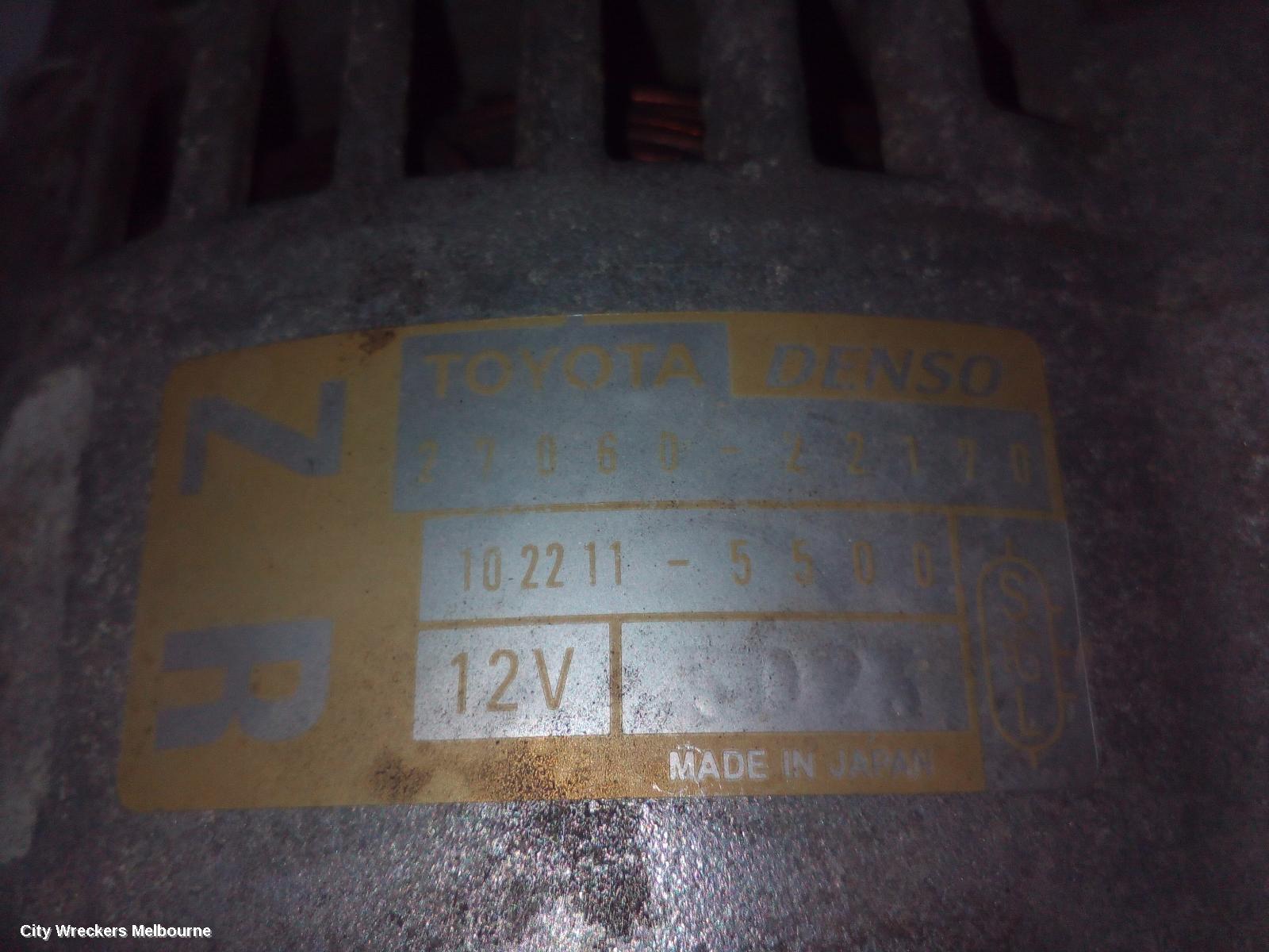 TOYOTA COROLLA ALTERNATOR, PETROL, 1.8, 1ZZ-FE, NIPPONDENSO, ZZE122 (JAPAN-VIN JTD), 12/2001 - 06/2007