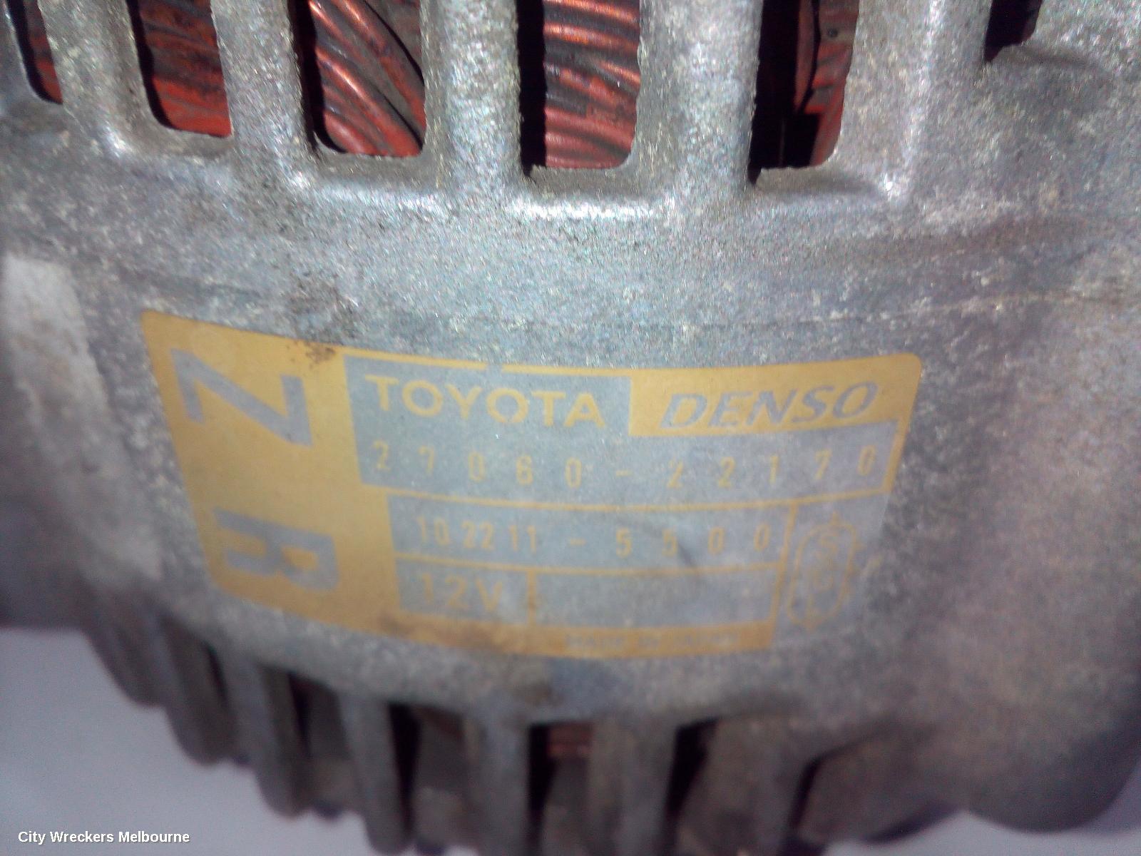 TOYOTA COROLLA ALTERNATOR, PETROL, 1.8, 1ZZ-FE, NIPPONDENSO, ZZE122 (JAPAN-VIN JTD), 12/2001 - 06/2007