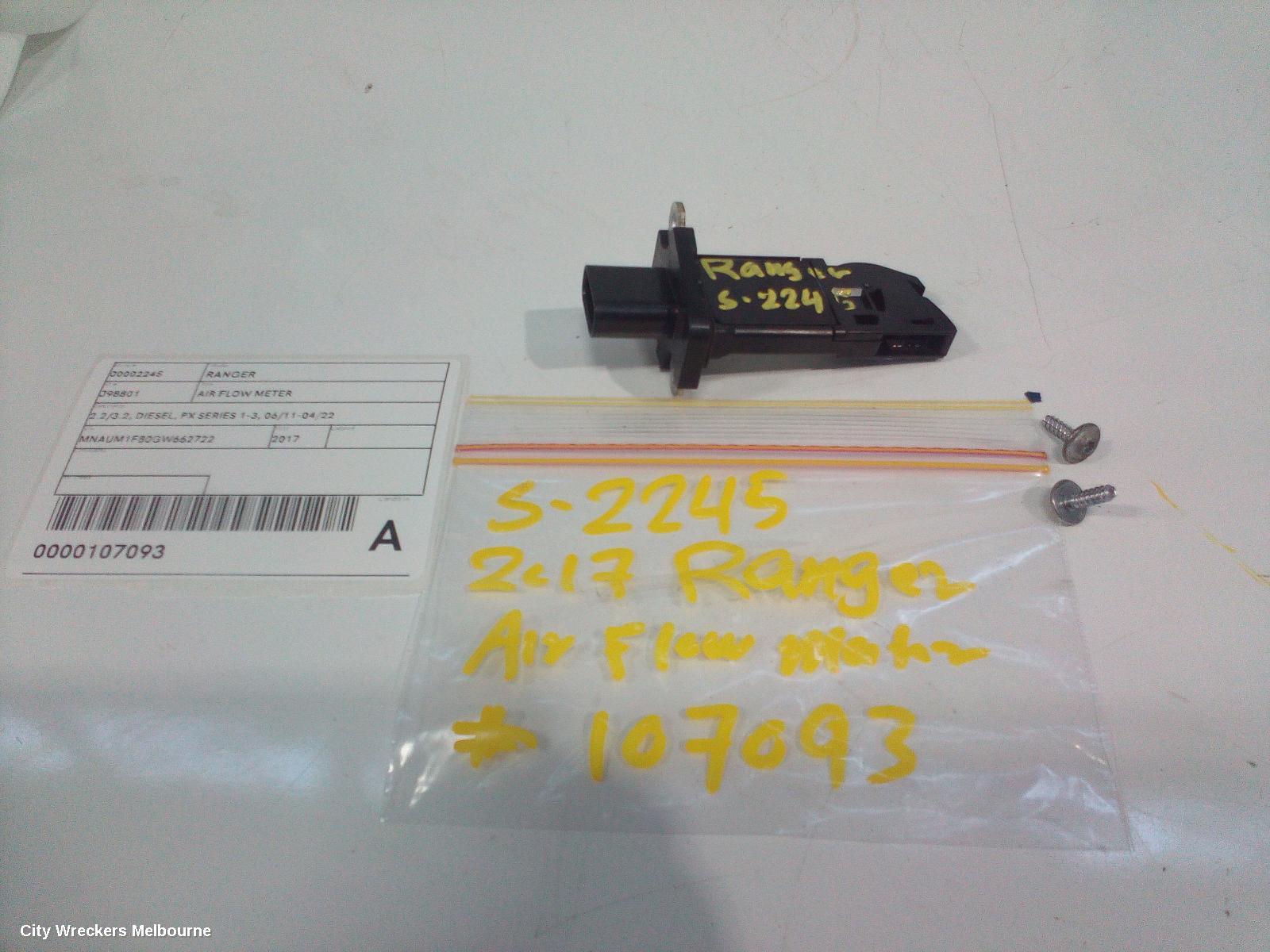 FORD RANGER AIR FLOW METER, 2.2/3.2, DIESEL, PX SERIES 1-3, 06/2011 - 04/2022