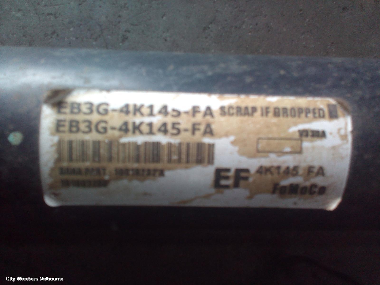 FORD RANGER REAR DRIVE SHAFT, 2.2/3.2, DIESEL, AUTO T/M, 2WD, PX SERIES 1-3, 06/2011 - 04/2022