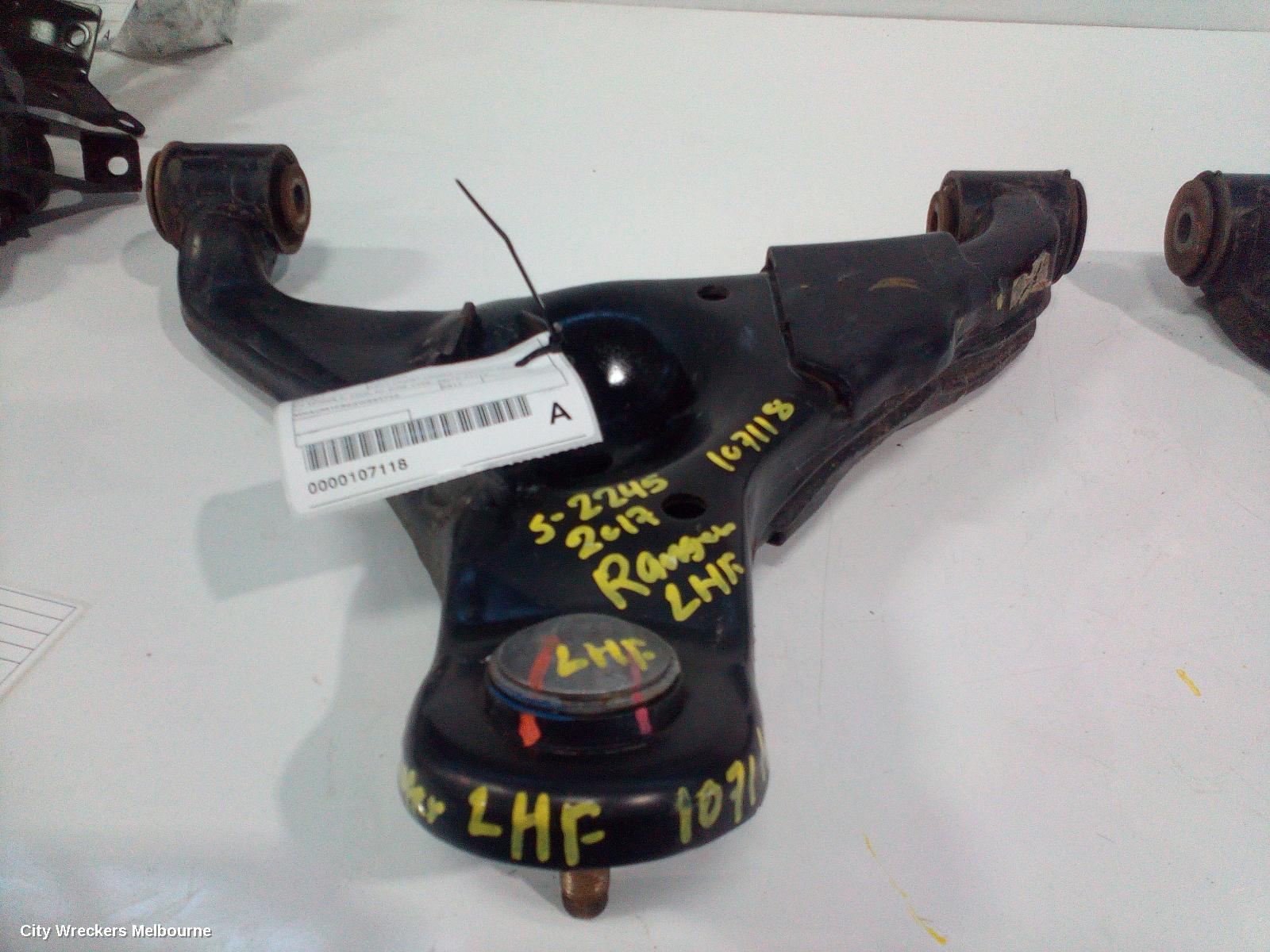 FORD RANGER LEFT FRONT LOWER CONTROL ARM, PX SERIES 2, 2WD, HI-RIDE TYPE, 06/2015 - 06/2018