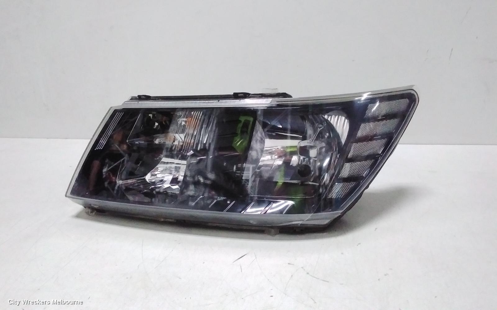 FIAT FREEMONT LEFT HEADLAMP, JC, BLACK INSERT, 04/2013 - 01/2017