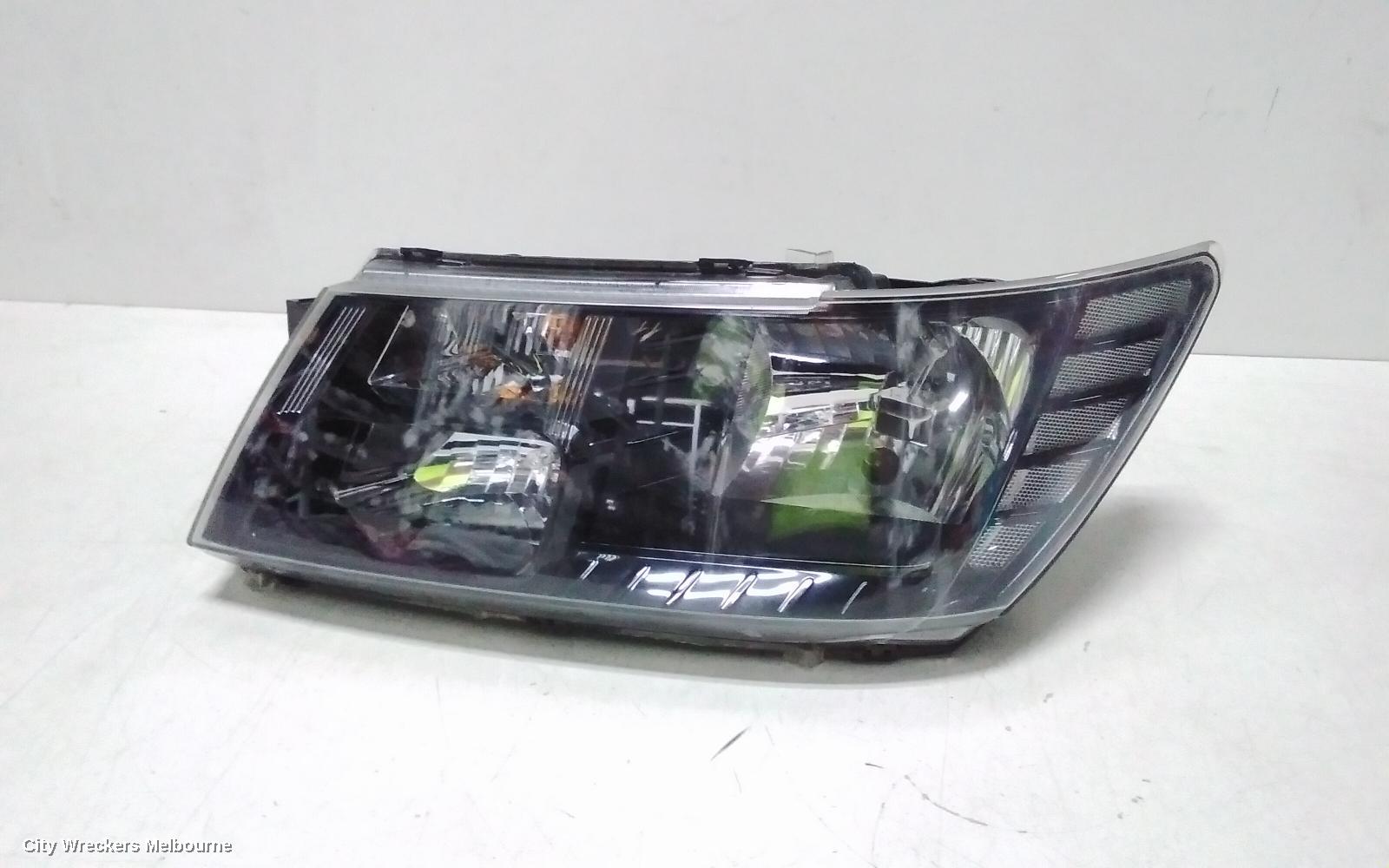 FIAT FREEMONT LEFT HEADLAMP, JC, BLACK INSERT, 04/2013 - 01/2017
