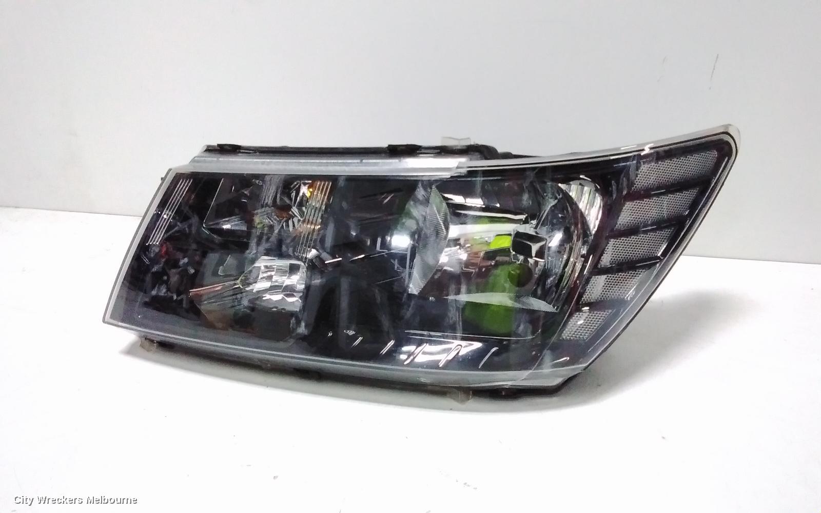 FIAT FREEMONT LEFT HEADLAMP, JC, BLACK INSERT, 04/2013 - 01/2017