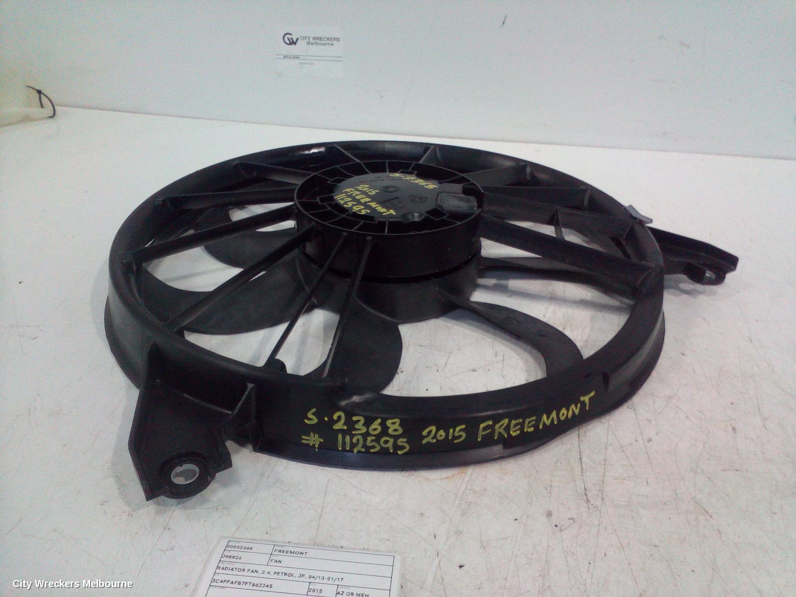FIAT FREEMONT FAN, RADIATOR FAN, 2.4, PETROL, JF, 04/2013 - 01/2017