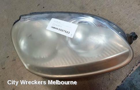 VOLKSWAGEN GOLF LEFT HEADLAMP, GEN 5, HALOGEN, CHROME INSERT TYPE, 07/2004 - 02/2009