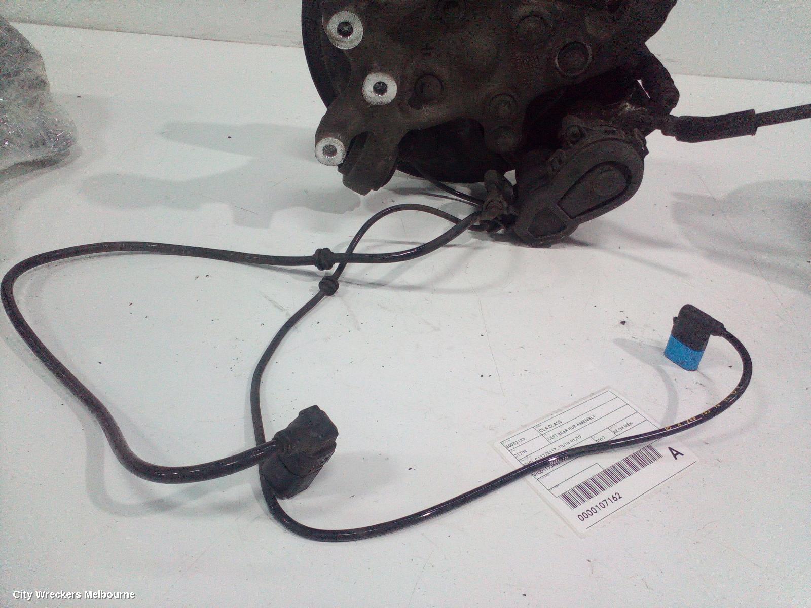 MERCEDES CLA CLASS LEFT REAR HUB ASSEMBLY, FWD, C117/X117, 10/2013 - 01/2019