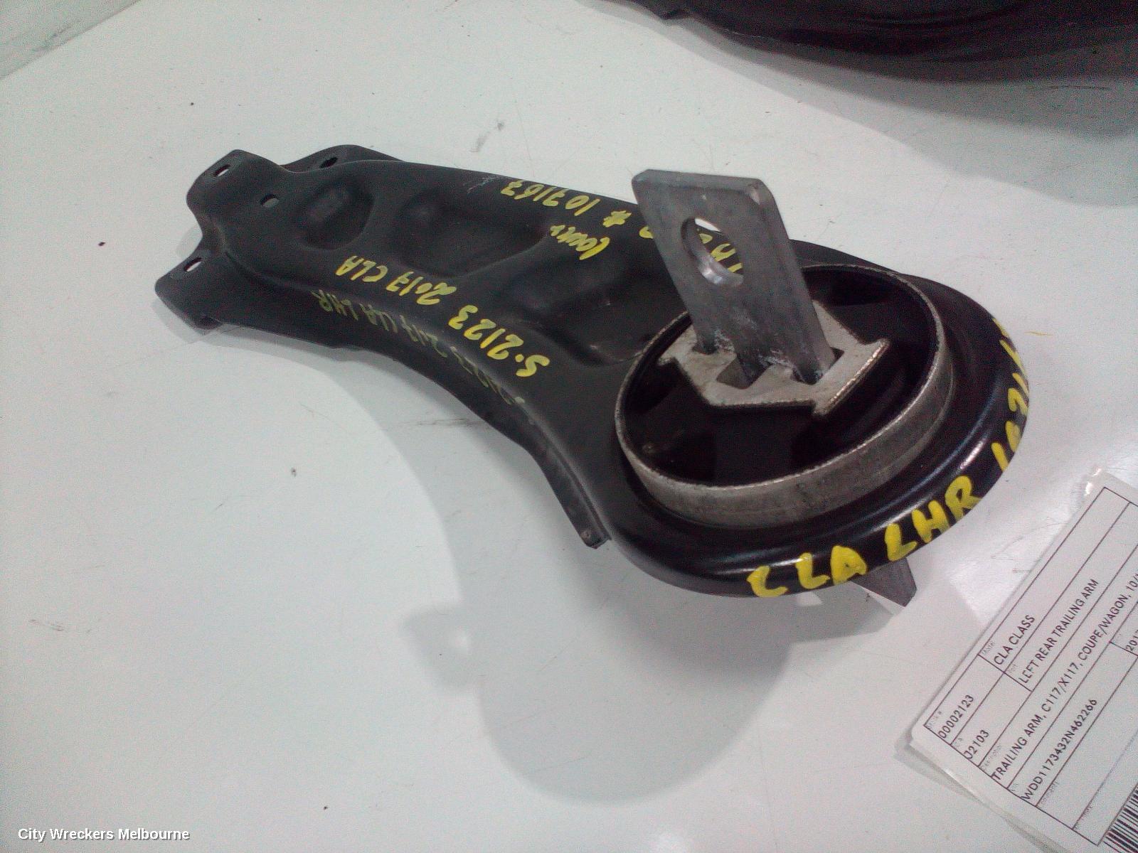 MERCEDES CLA CLASS LEFT REAR TRAILING ARM, TRAILING ARM, C117/X117, COUPE/WAGON, 10/2013 - 01/2019