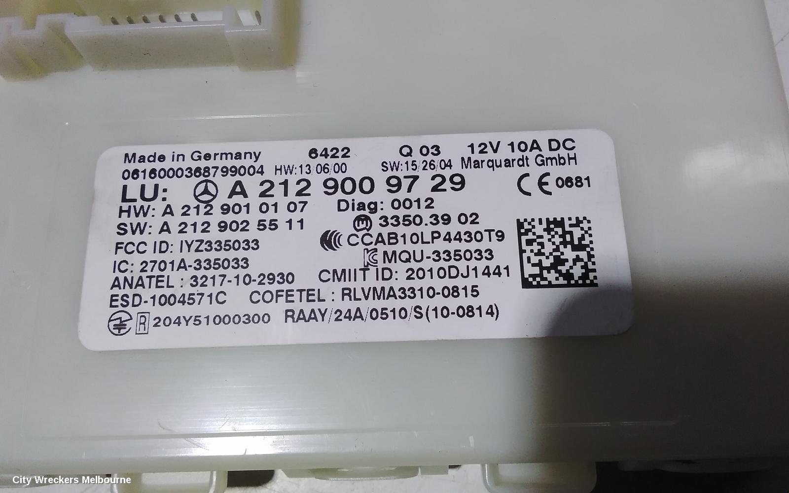 MERCEDES CLA CLASS ECU, KEYLESS-GO ECU, C117/X117, 12/2013 - 01/2019