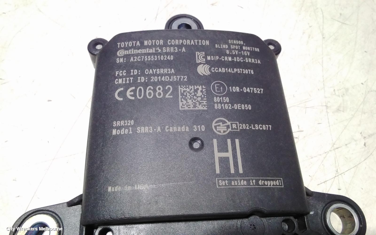 TOYOTA KLUGER, BLIND SPOT DETECTION (RH/LH SIDE), GSU50/GSU55, 12/2013 - 02/2021, LHS BLIND SPOT MODULE: 107177