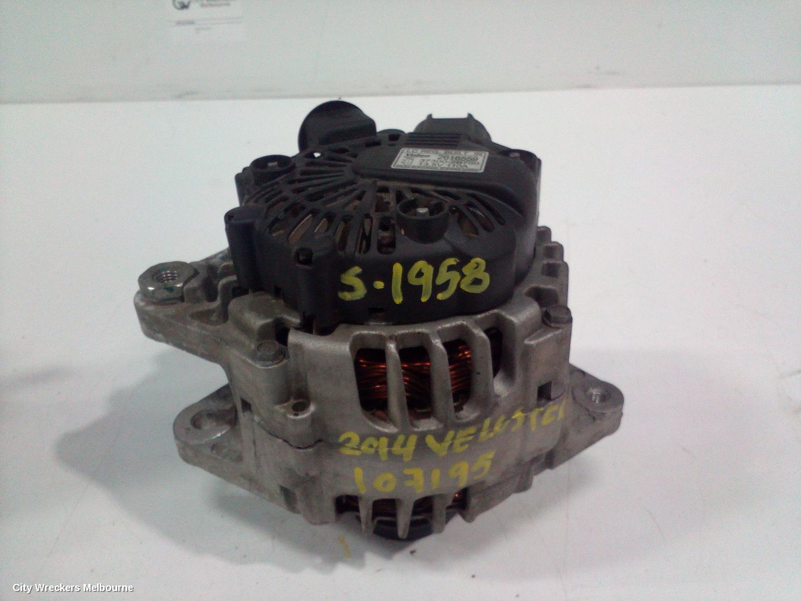 HYUNDAI VELOSTER ALTERNATOR, 1.6, G4FJ, TURBO, 07/2012 - 02/2018