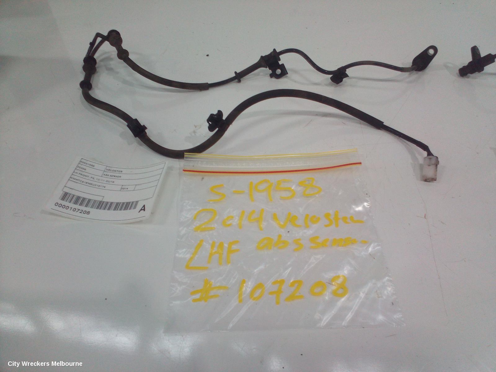 HYUNDAI VELOSTER ABS SENSOR, LH FRONT, FS, 12/2011 - 02/2018