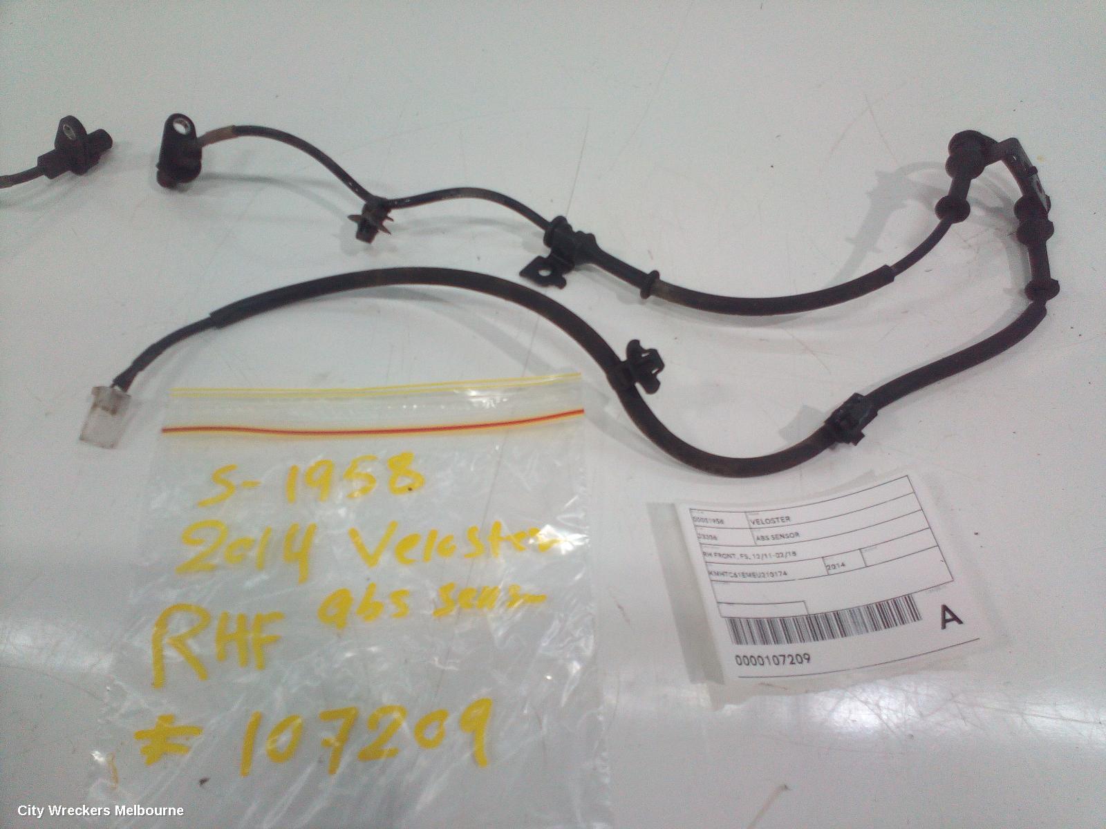 HYUNDAI VELOSTER ABS SENSOR, RH FRONT, FS, 12/2011 - 02/2018