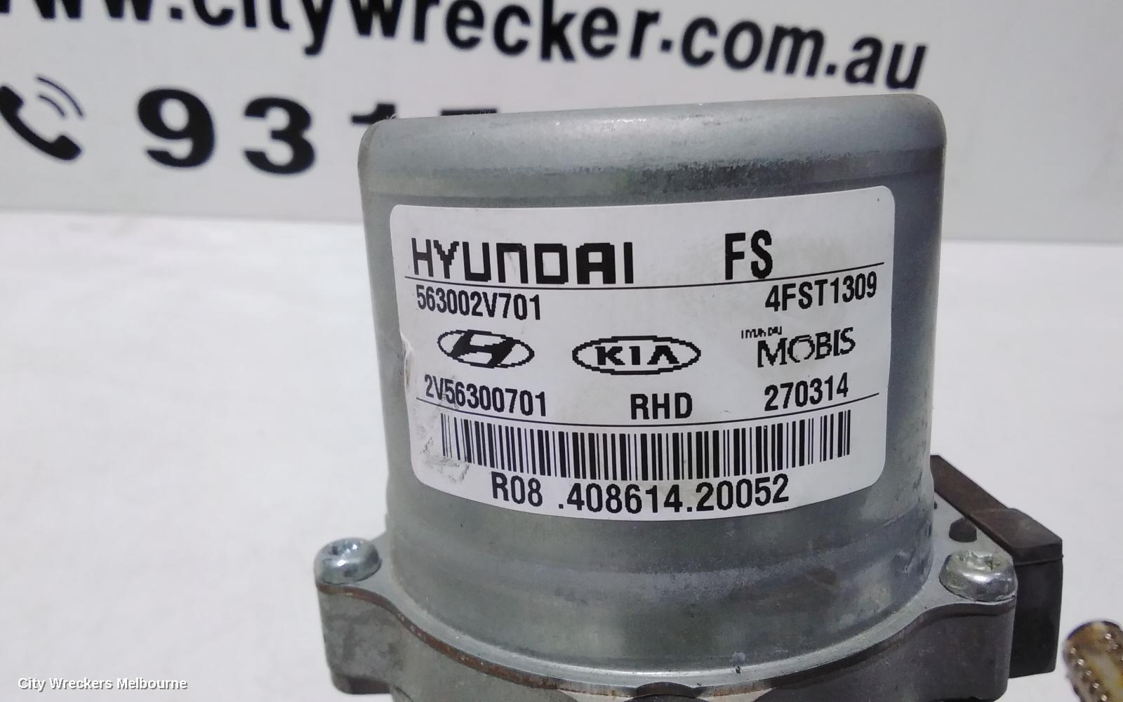 HYUNDAI VELOSTER STEERING COLUMN, FS, 01/2014 - 02/2018