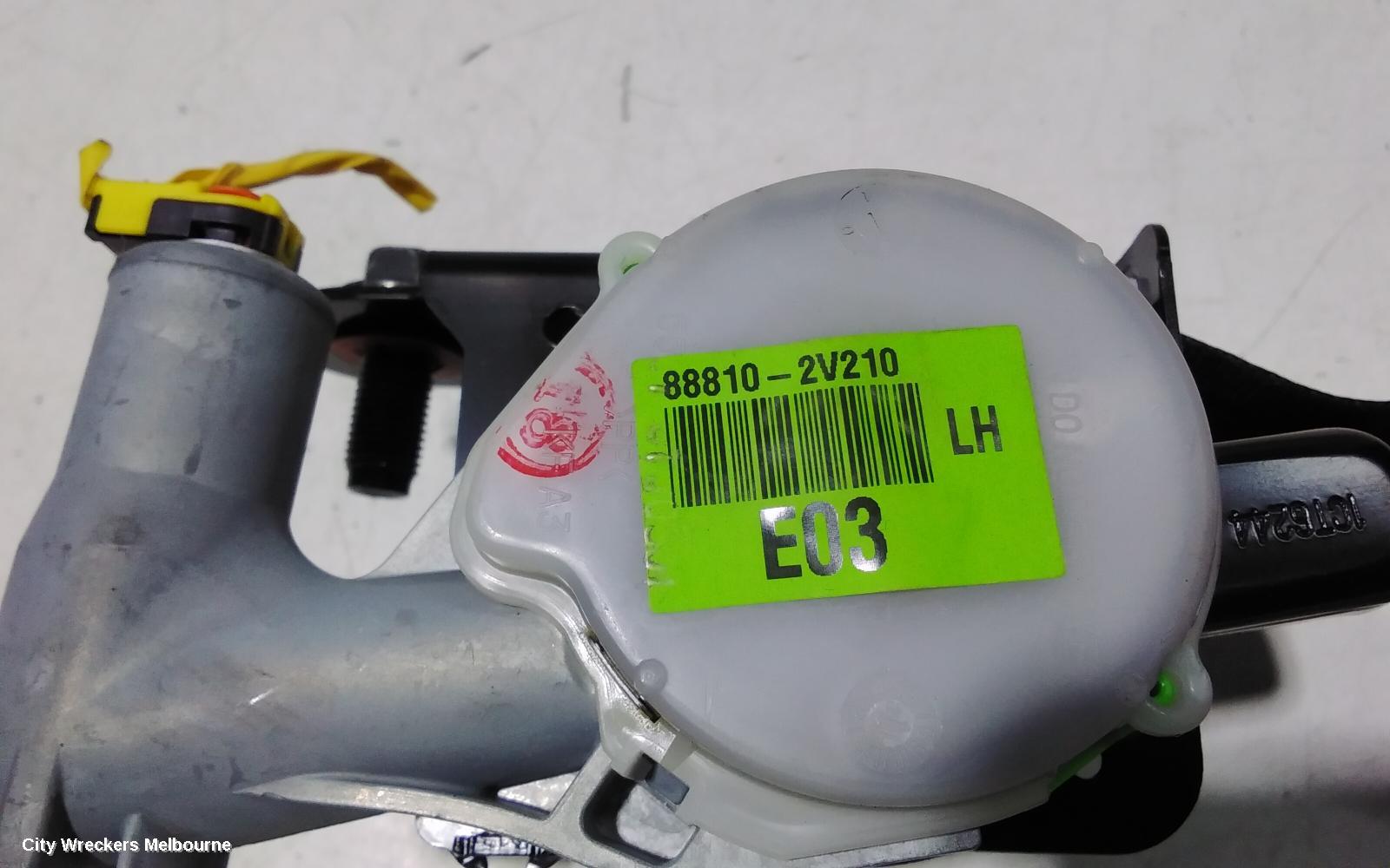 HYUNDAI VELOSTER SEATBELT/STALK, LH FRONT, SEAT BELT ONLY, FS, 12/2011 - 02/2018