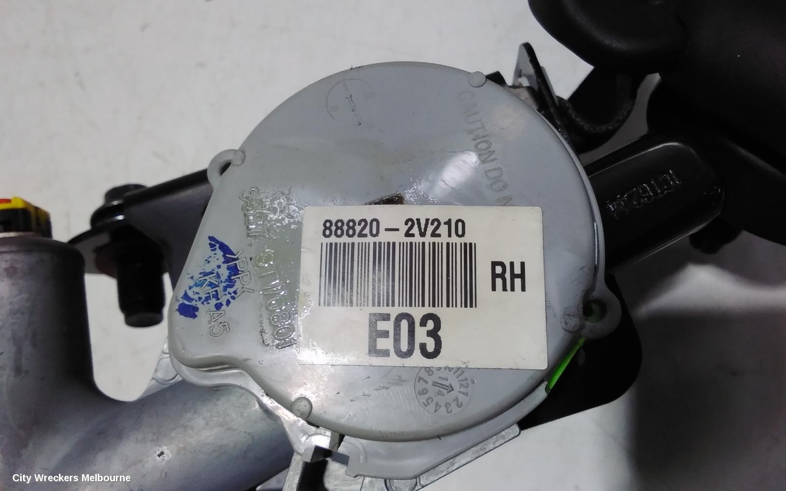 HYUNDAI VELOSTER SEATBELT/STALK, RH FRONT, SEAT BELT ONLY, FS, 12/2011 - 02/2018