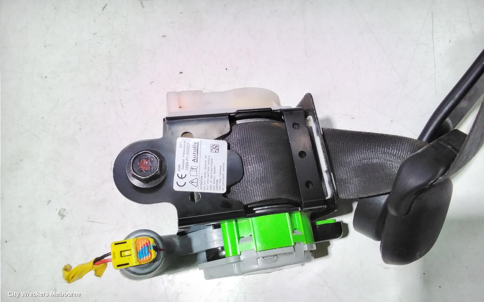 HYUNDAI VELOSTER SEATBELT/STALK, RH FRONT, SEAT BELT ONLY, FS, 12/2011 - 02/2018