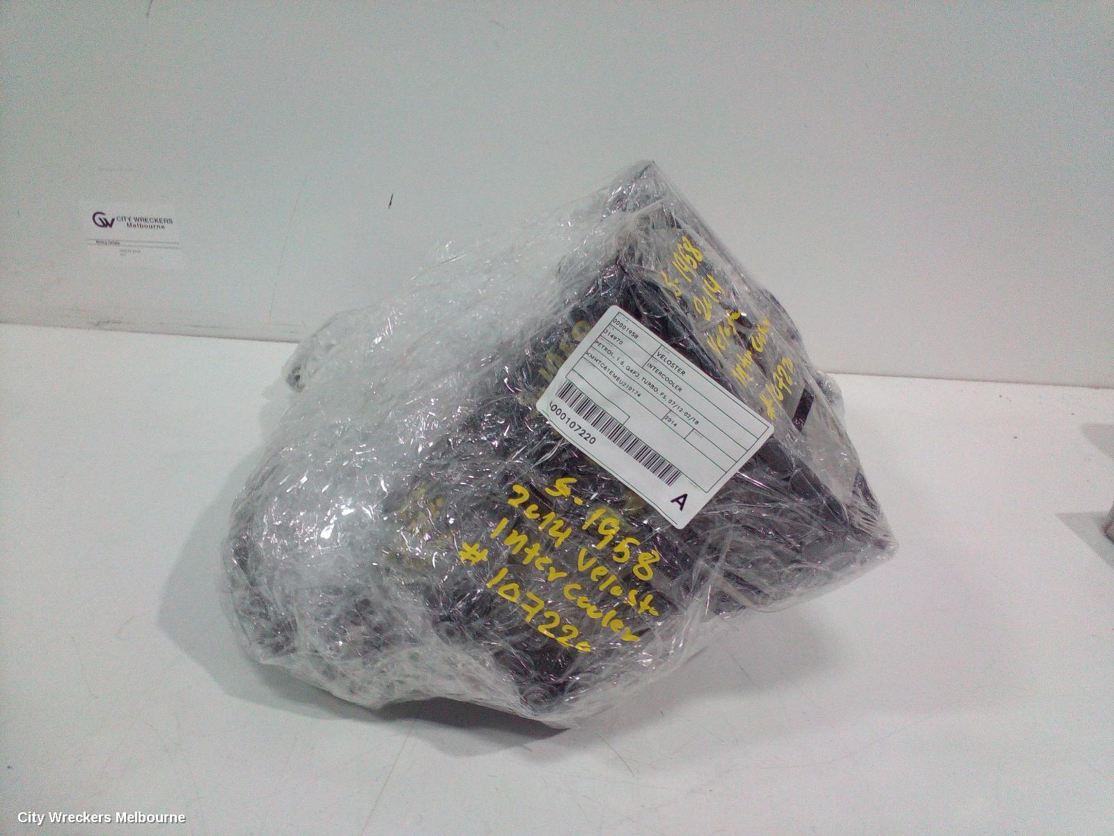 HYUNDAI VELOSTER INTERCOOLER, PETROL, 1.6, G4FJ, TURBO, FS, 07/2012 - 02/2018