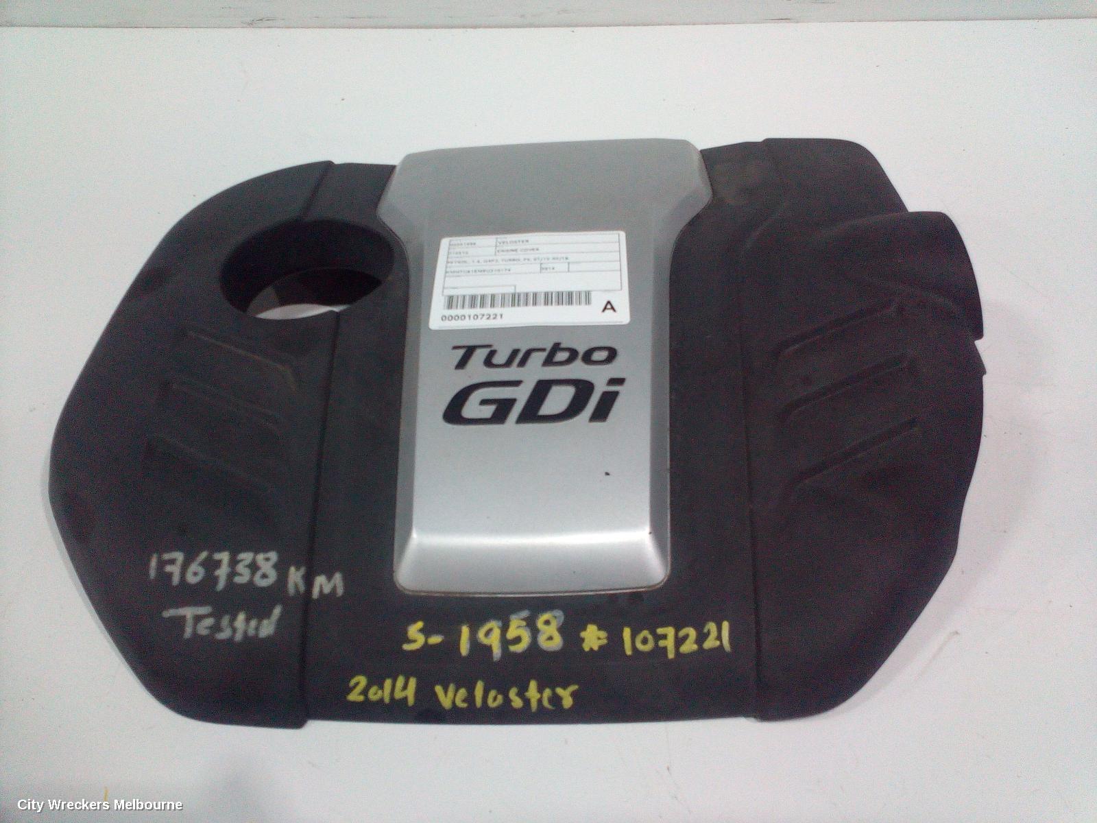 HYUNDAI VELOSTER ENGINE COVER, PETROL, 1.6, G4FJ, TURBO, FS, 07/2012 - 02/2018
