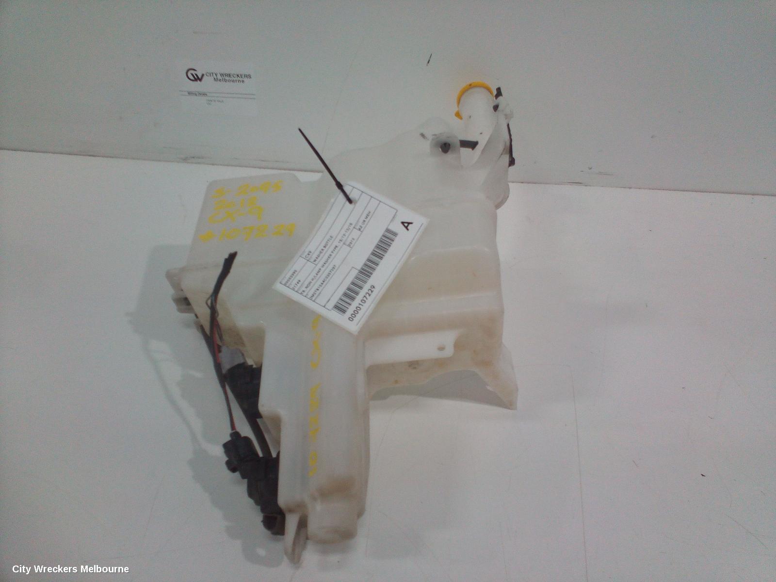 MAZDA CX9 WASHER BOTTLE, TB, NON H/LAMP WASHER TYPE, 10/2012 - 12/2015